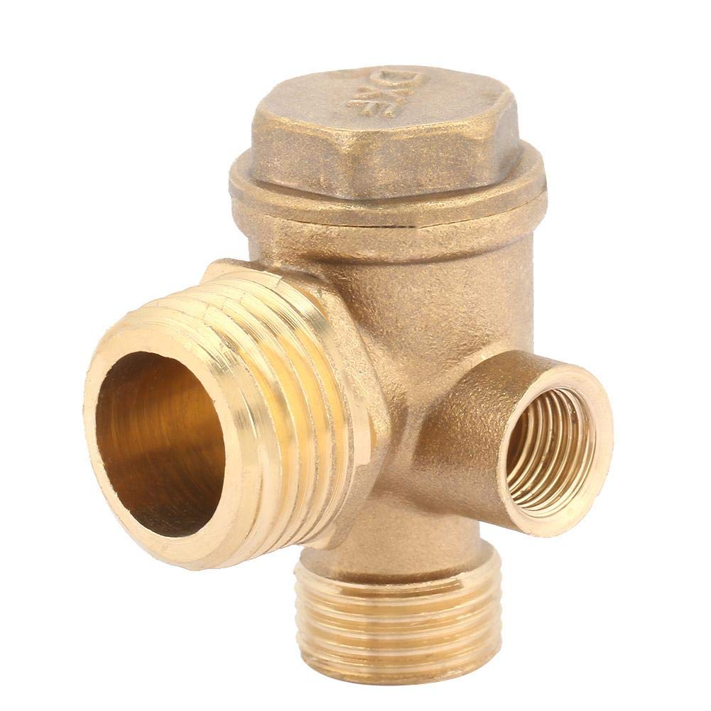 3 Port Air Compressor Check Valve - Male & Female Threaded Brass Connector for Pneumatic Tools | Durable Fittings for Air Systems, HVAC, and Industrial Applications