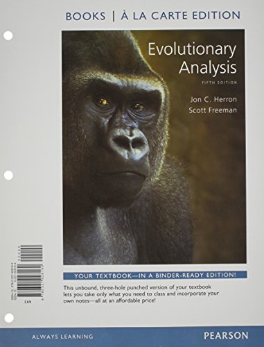 Evolutionary Analysis (Books a la Carte) - Biology Textbook for College Students & Science Enthusiasts - Perfect for Classroom Learning & Self-Study