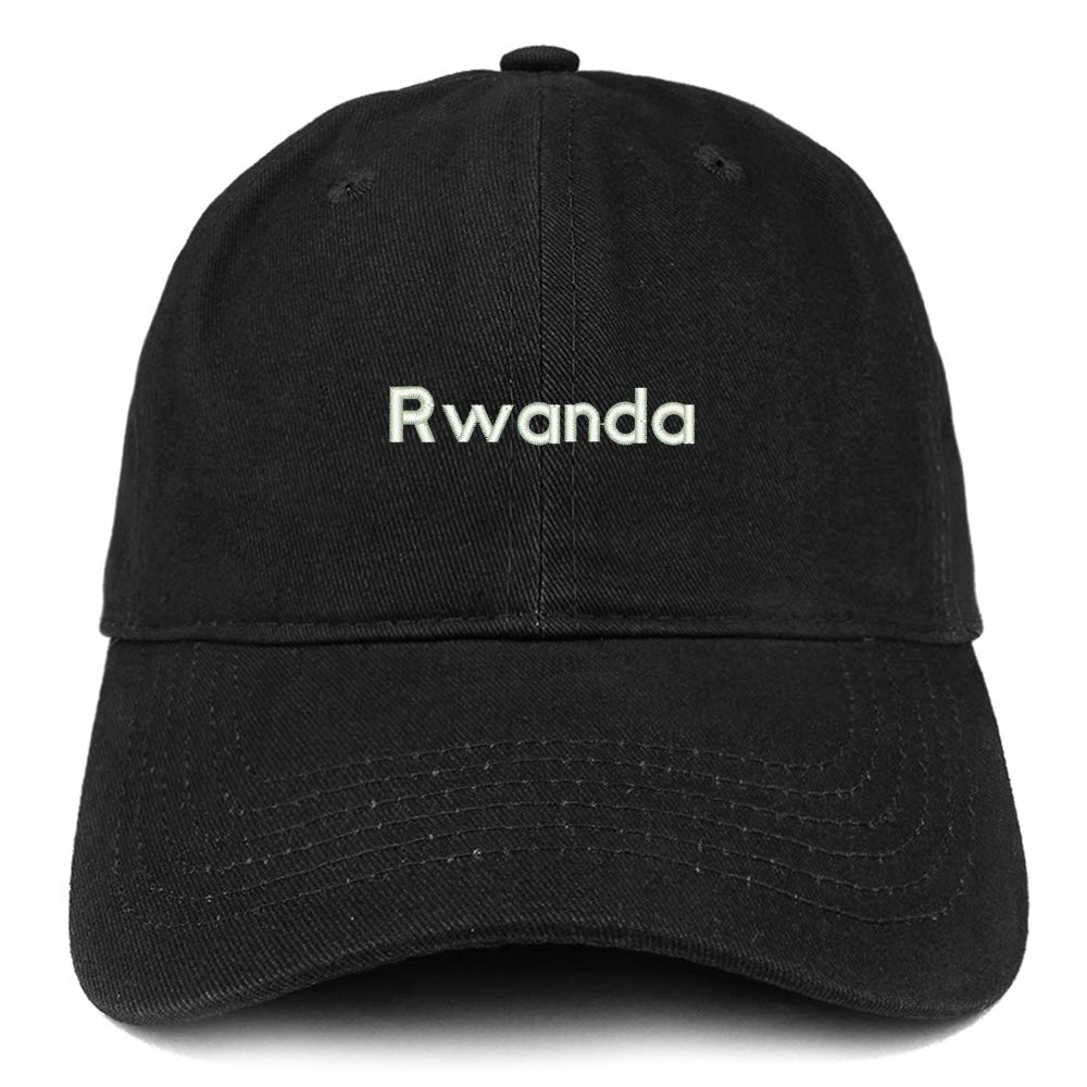 Trendy Rwanda Embroidered Cotton Dad Hat - Breathable Unstructured Cap for Men & Women - Perfect for Outdoor Activities, Travel and Casual Wear