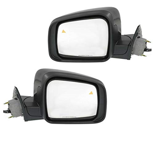 Compatible Power Heated Memory Rear View Mirror with Blind Spot Detection for 2011-2019 Jeep Grand Cherokee - Perfect for Enhanced Safety & Parking Assistance