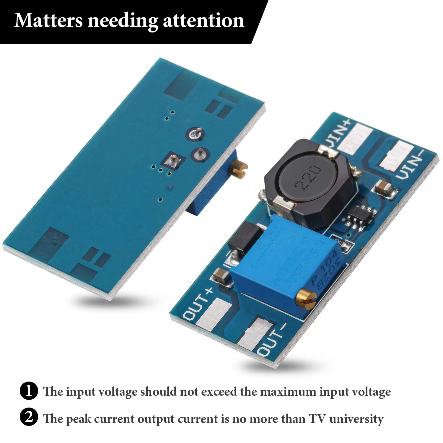 10Pcs DC-DC Boost Converter Module 2A Adjustable Voltage Regulator Board 2V-24V Input to 5V-28V Output (No USB) for DIY Electronics, Solar Projects & Power Supply Circuits