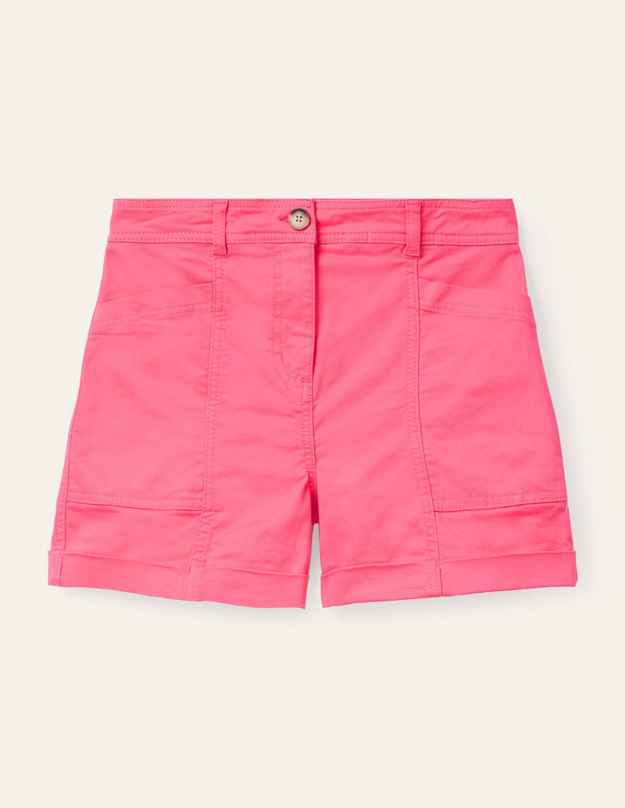 Abingdon Women's Shorts in Pink Sunset - Comfortable Casual Summer Shorts for Beach, Yoga & Outdoor Activities