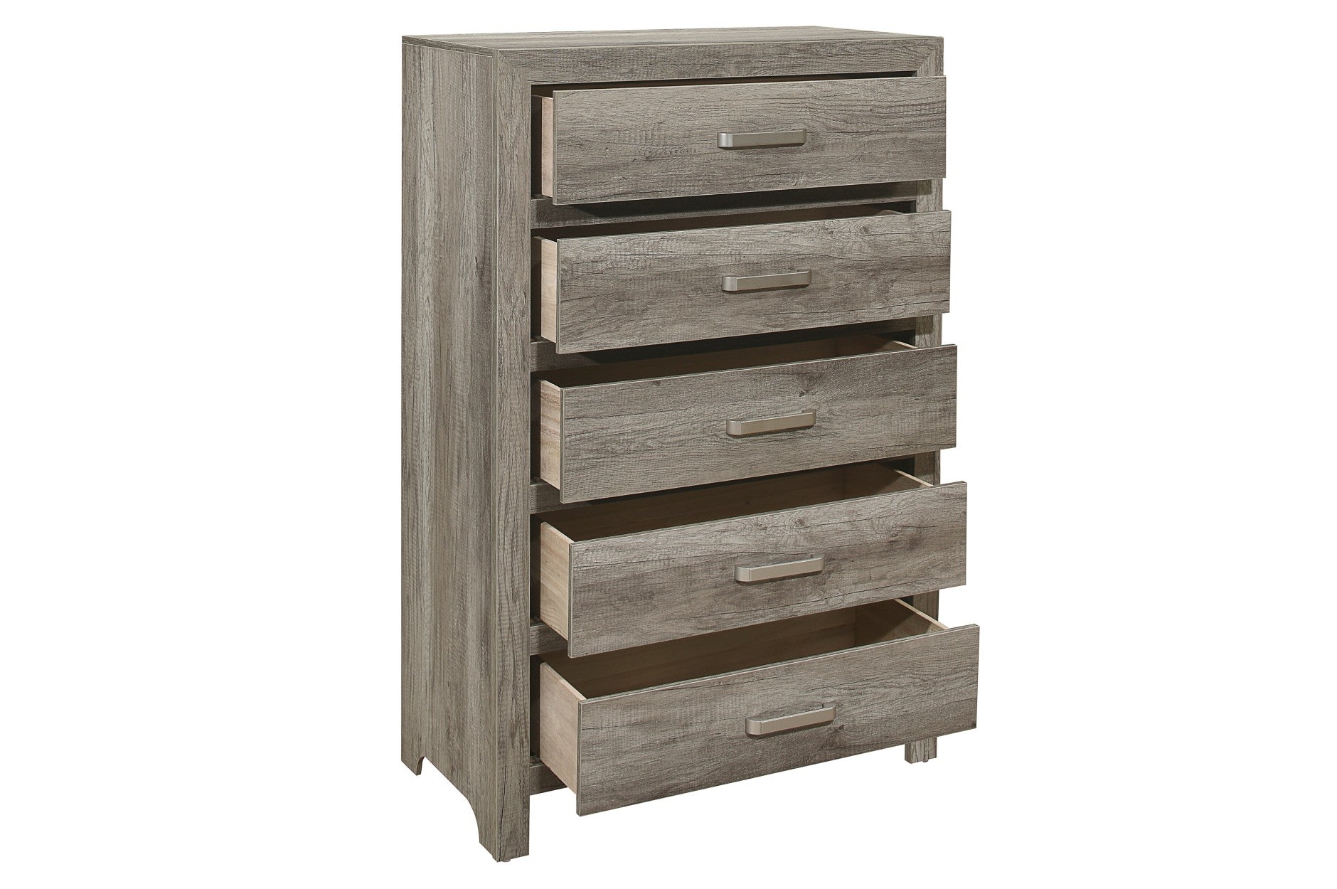 Grey Mandan Bedroom Collection - Modern 6-Piece Bedroom Set with Dresser, Nightstand & Mirror - Perfect for Master Bedroom, Guest Room & Small Space Decor
