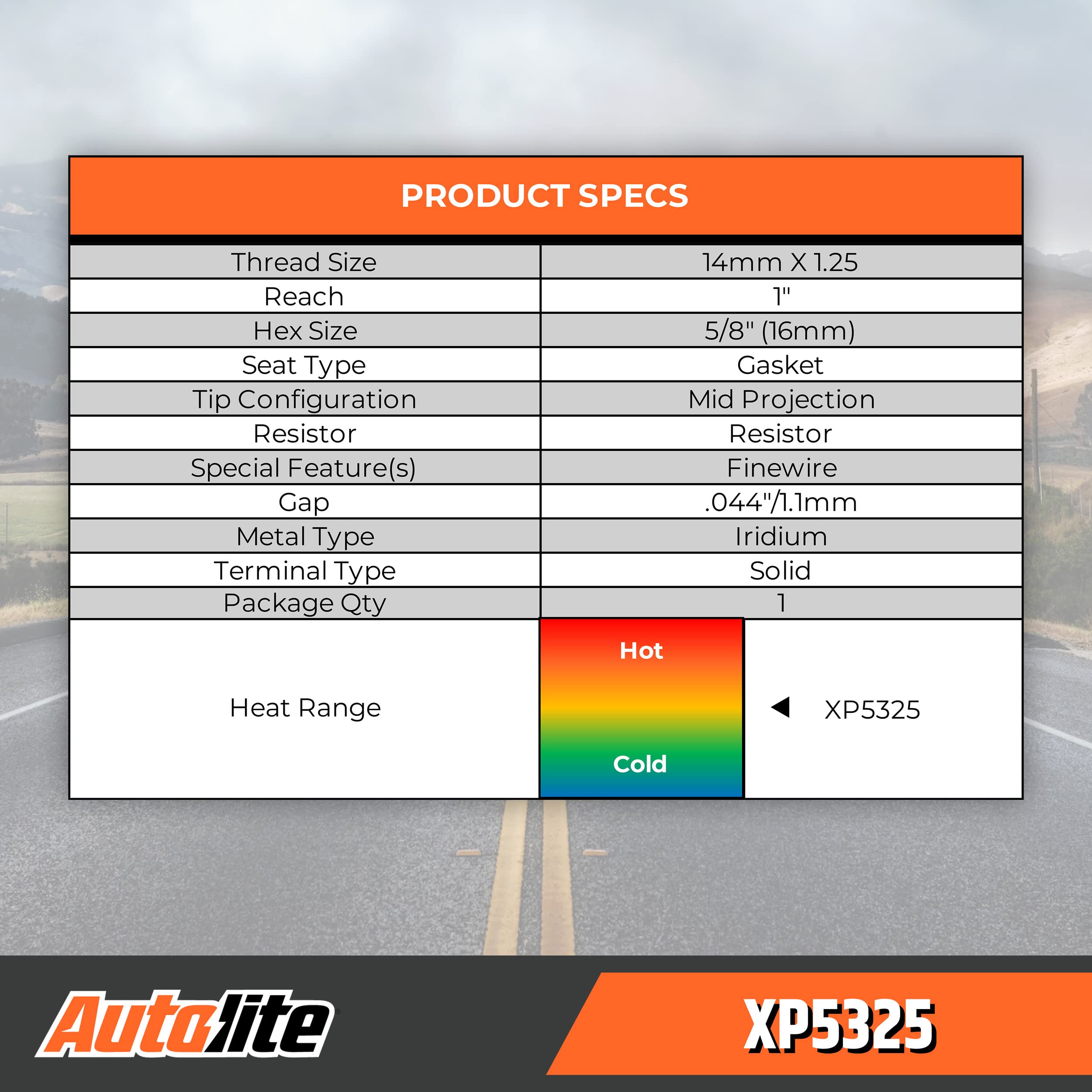Autolite Iridium XP XP5325 Spark Plug - High Performance Automotive Replacement (1 Pack) - Perfect for Cars, Trucks & SUVs