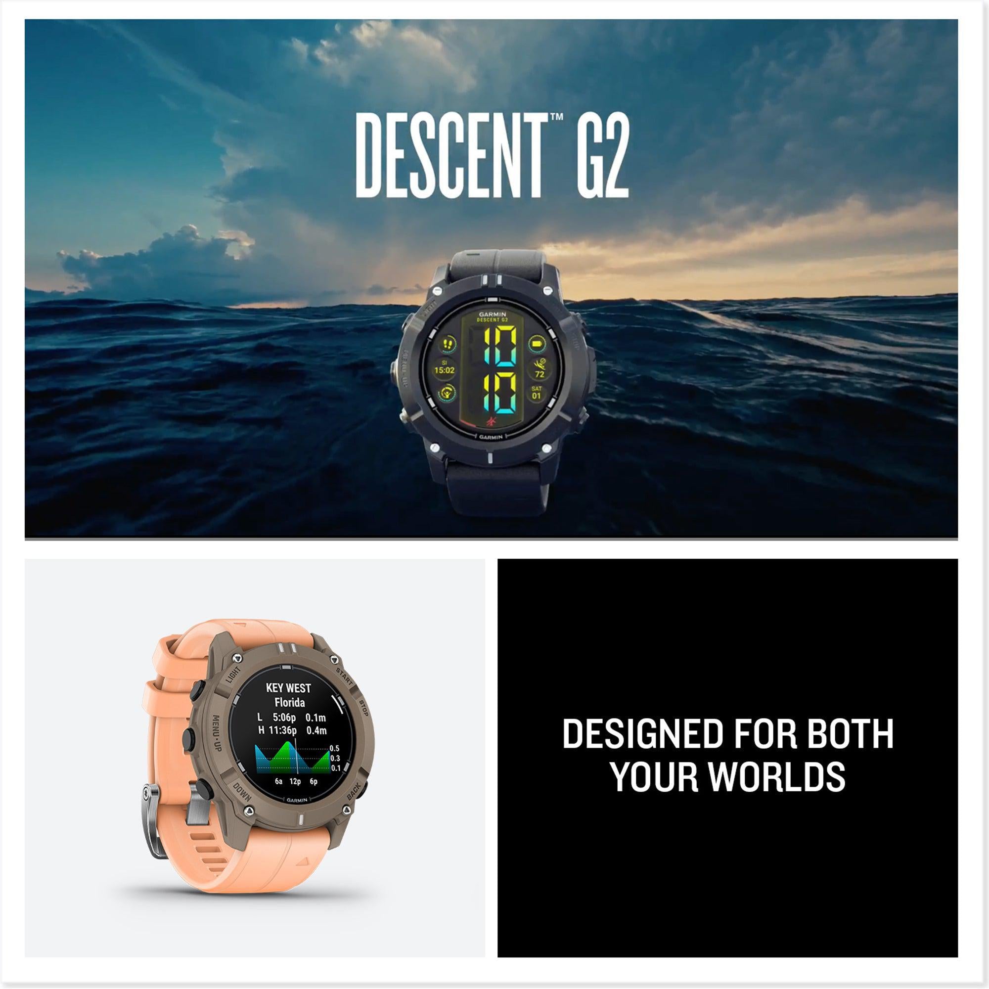 Garmin Descent™ G2 Dive Computer - Professional Scuba Diving Watch with GPS, Heart Rate & Air Integration | Perfect for Underwater Exploration, Spearfishing & Technical Diving