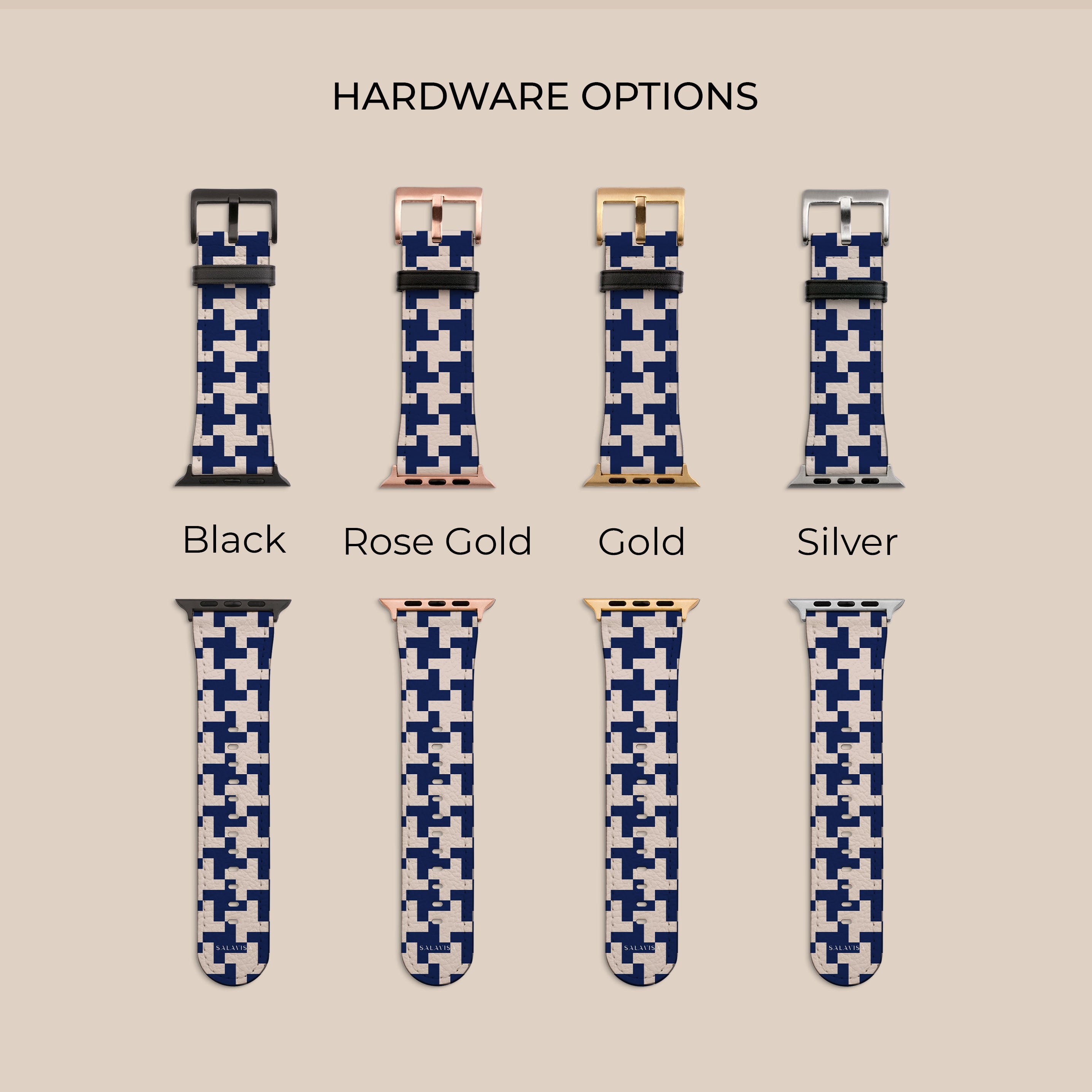 Premium Blue Glen Plaid Apple Watch Band - Stylish & Durable Replacement Strap for Apple Watch Series 1-9 - Perfect for Work, Gym & Everyday Wear