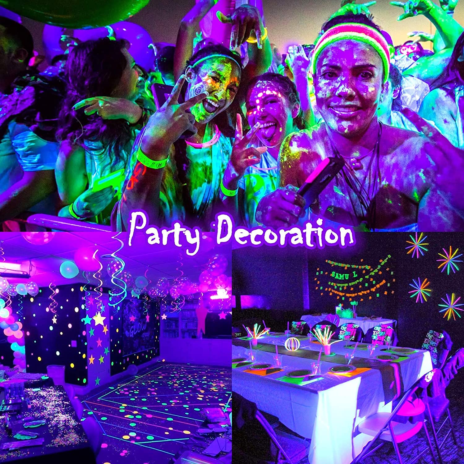 6W UV Black Light LED Disco Ball with Remote Control - Sound Activated Strobe Lights for Glow Party, Halloween, Christmas & Birthday Decorations (4 Pack) - Perfect for Nightclubs, Raves, Home Dance Parties & DJ Events