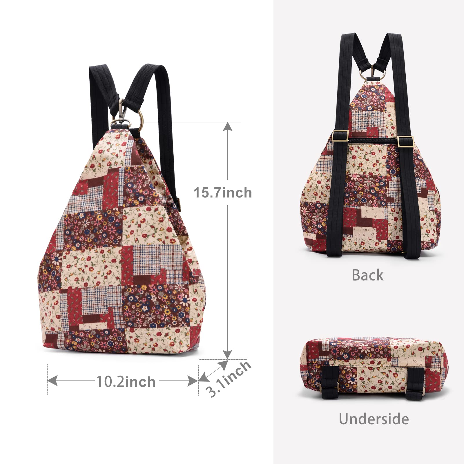 Black Butterfly Premium Backpack for Women - Stylish Bohemian Fashion Daypack, Small Casual Purse Backpack (26-inch, Red) | Perfect for Travel, Work, College & Everyday Use