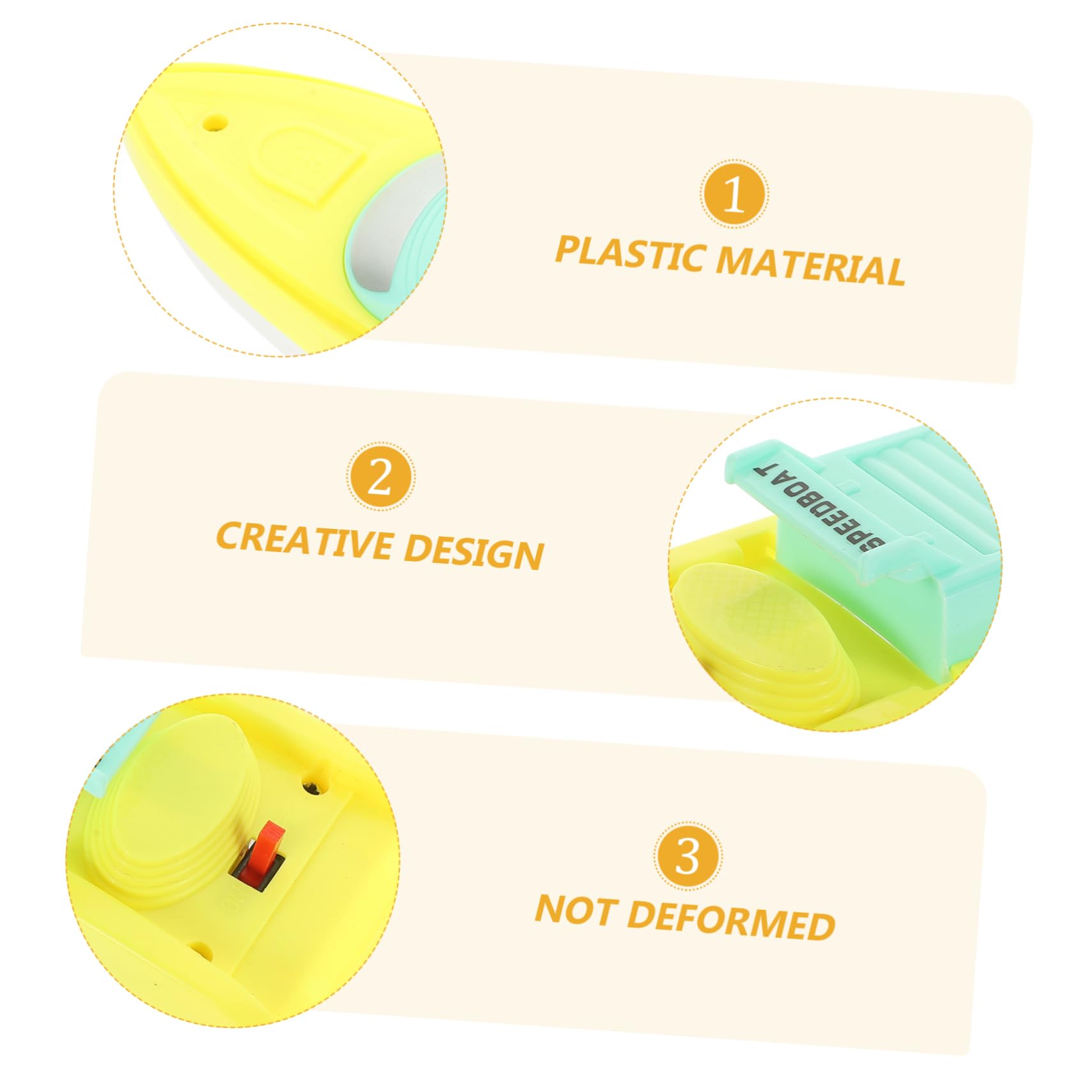 FAVOMOTO 4 Pack Bath Speed Boat Toys - Waterproof Plastic Bathtub Boats for Kids, Fun Shower & Pool Floating Toys for Toddlers - Perfect for Bathtime Play, Swimming Pool Games and Outdoor Water Activities