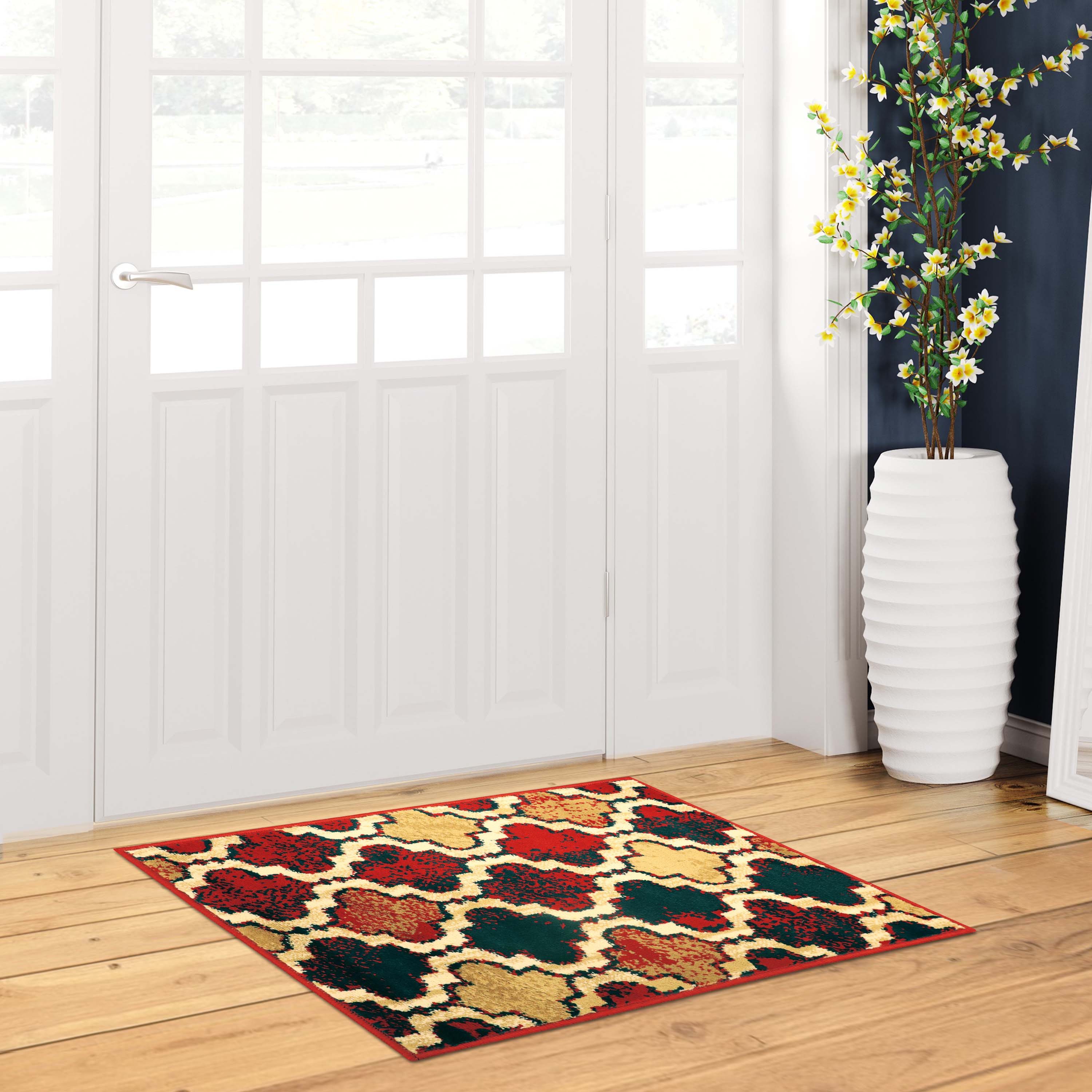 Viking Geometric Trellis Indoor Area Rug & Runner - Non-Slip Boho Chic Carpet for Living Room, Bedroom, Hallway - Perfect for Nordic Home Decor & Cozy Spaces