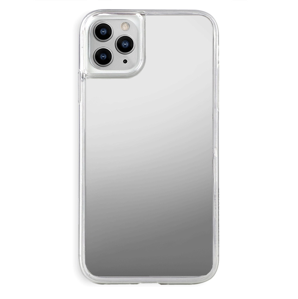 Shockproof Silver Reflective Mirror iPhone Case - Protective Phone Cover for iPhone 14/13/12/11 Pro Max - Stylish & Durable for Night Running, Cycling & Outdoor Activities