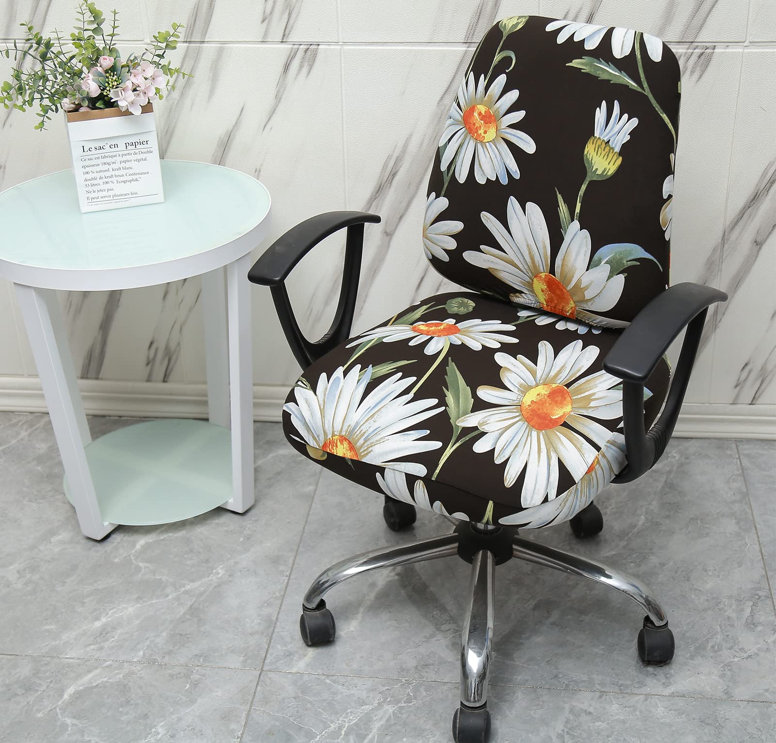 XNN Universal Stretchable Office Chair Cover - Protective Slipcover for Computer & Rotating Chairs | Home Office & Gaming Setup Accessory