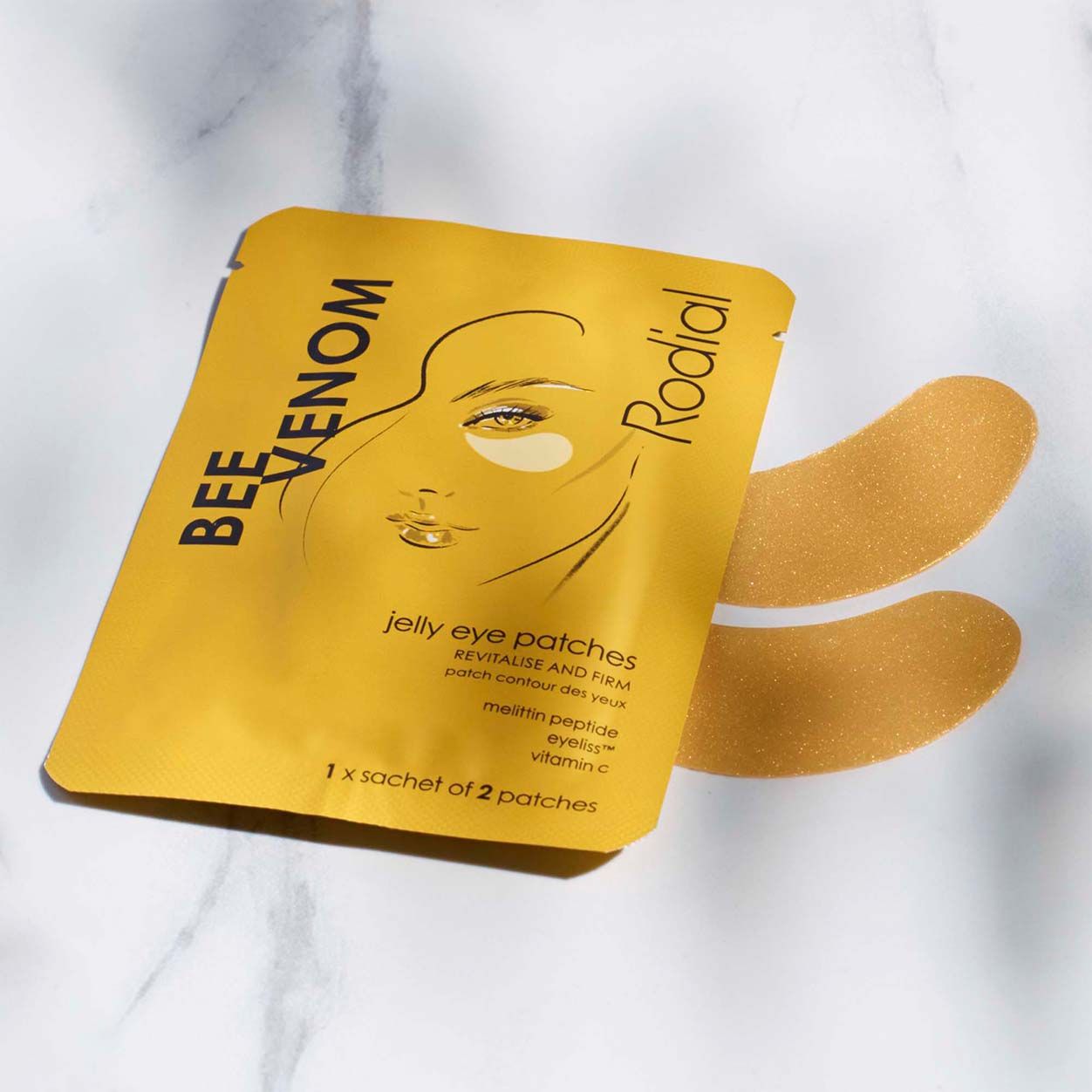 Bee Venom Jelly Eye Patches for Dark Circles & Puffiness - Soothing Under Eye Gel Mask for Wrinkles & Fine Lines - Perfect for Skincare Routine & Travel