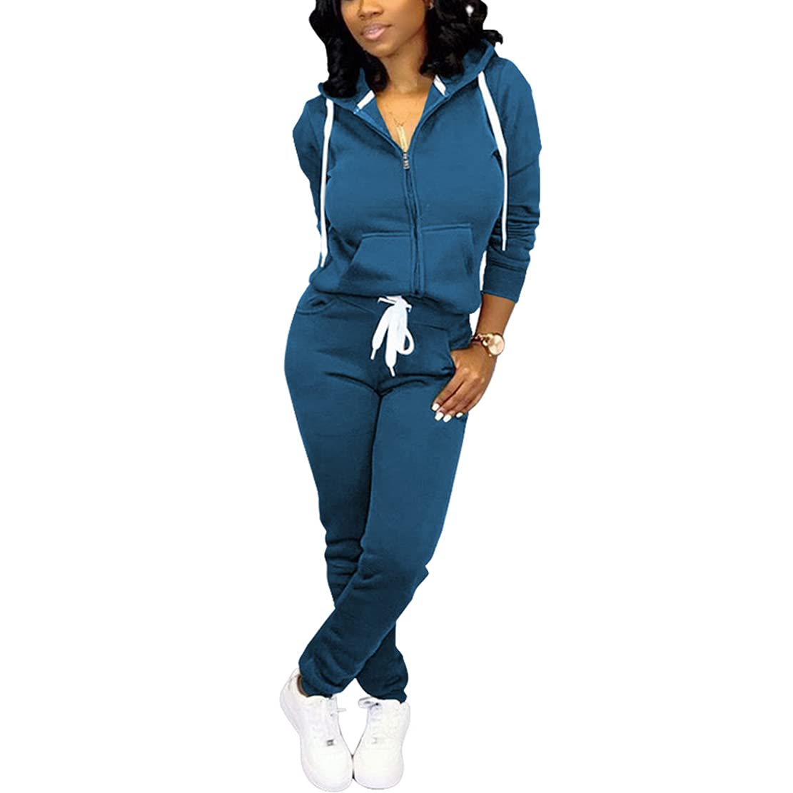 Mrskoala Women's 2-Piece Lounge Joggers Set - Soft Jogging Suit & Long Sweatpants Tracksuit for Comfort & Style | Perfect for Yoga, Running Errands & Casual Wear