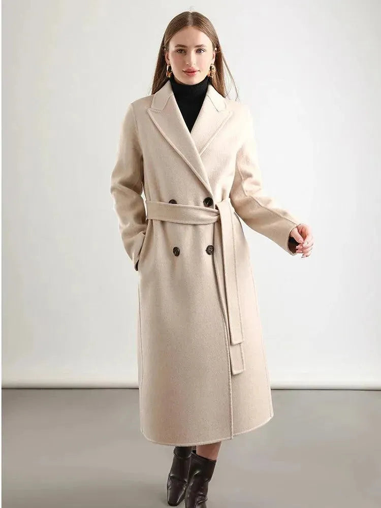 Women's Warm Winter Wool Wrap Coat - Soft & Stylish Outerwear for Cold Weather - Perfect for Office, Travel & Casual Outings