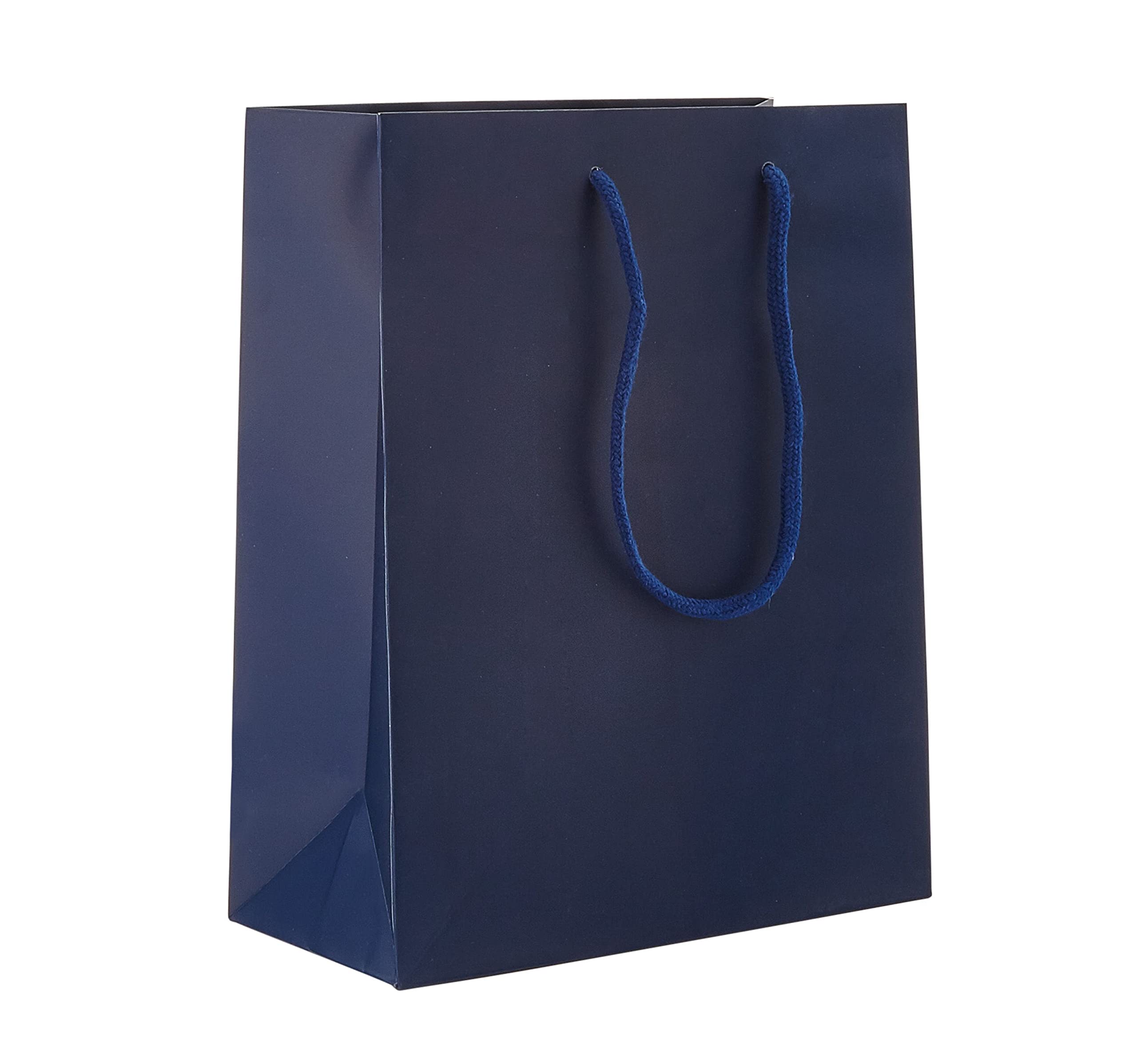 Eco-Friendly Navy Blue Matte Euro Paper Tote Bags - 8