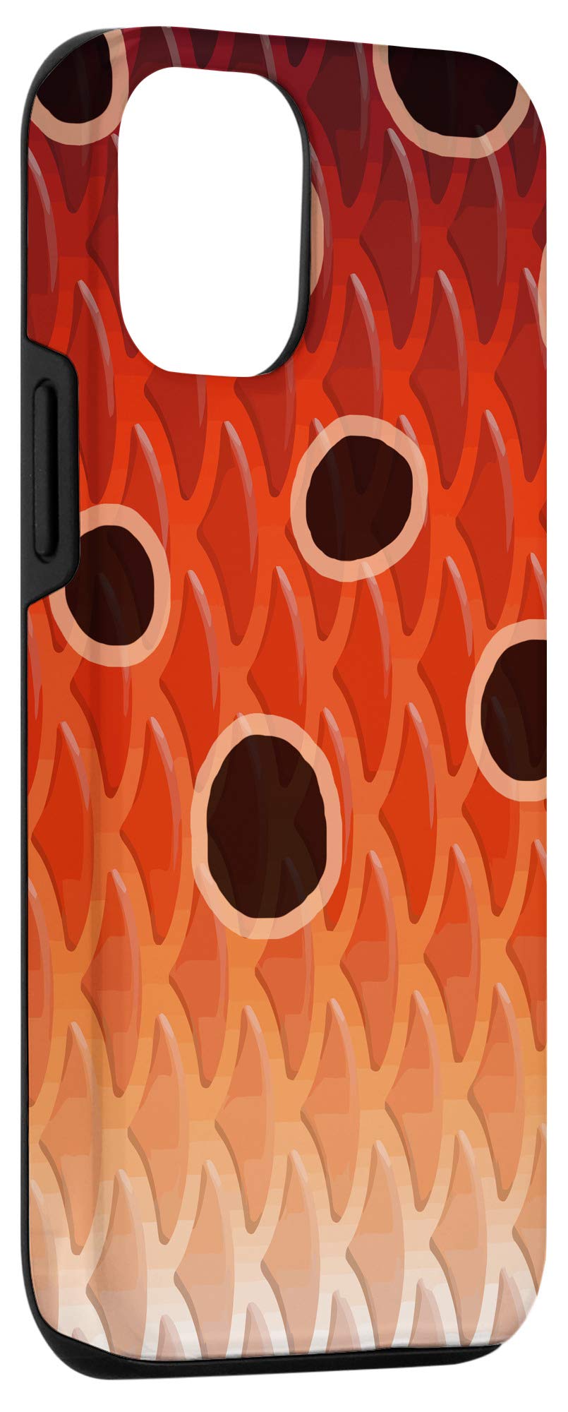 iPhone 12/12 Pro Case - Louisiana State Red Fish Skin Scale Art Design | Unique Fishing Themed Protective Cover | Perfect Gift for Anglers & Outdoor Enthusiasts | Ideal for Fishing Trips, Boat Outings & Outdoor Adventures