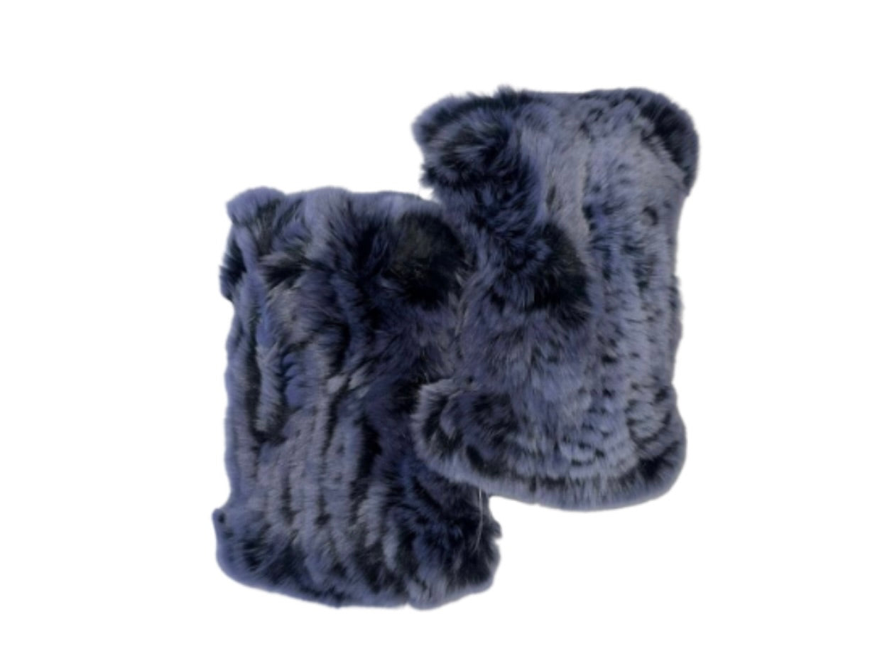 Authentic Rex Rabbit Fur Hand Warmers - Soft & Cozy Winter Accessories for Outdoor Activities, Skiing, and Cold Weather