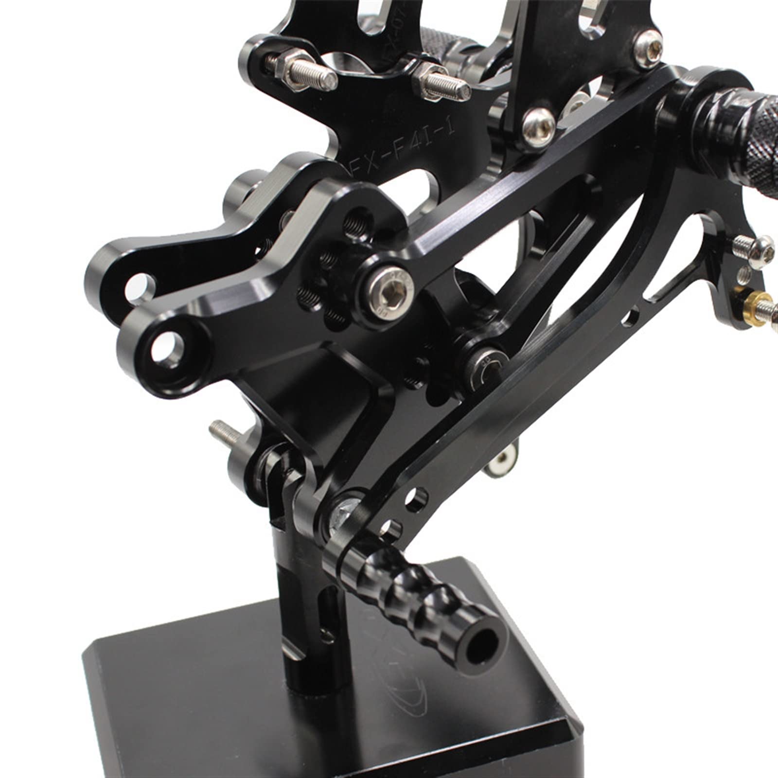 Honda CBR600 CBR600 F4I 2001-2007 CNC Adjustable Rearset Foot Peg Pedal Set - Silver | Motorcycle Upgrade Accessories for Racing & Street Performance