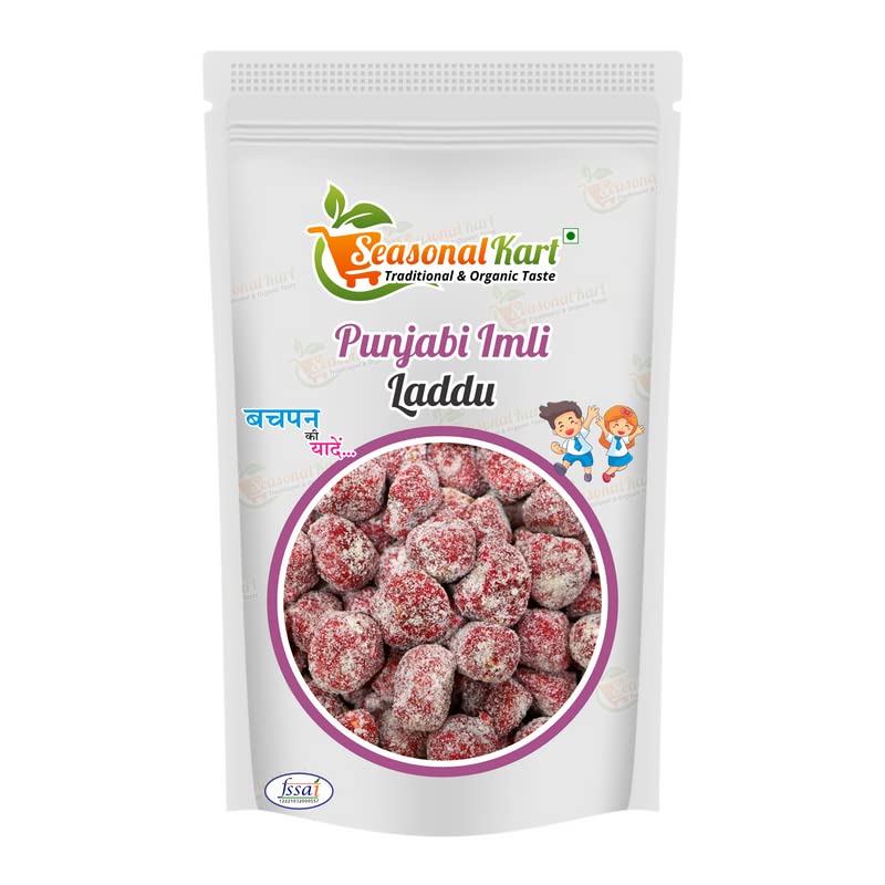 Authentic Punjabi Imli Candy & Tamarind Ladoo - 200g Khatta Meetha Swad - Traditional Indian Sweet & Sour Tamarind Treat | Perfect for Diwali Gifts, Tea Time Snacks & Dessert Lovers