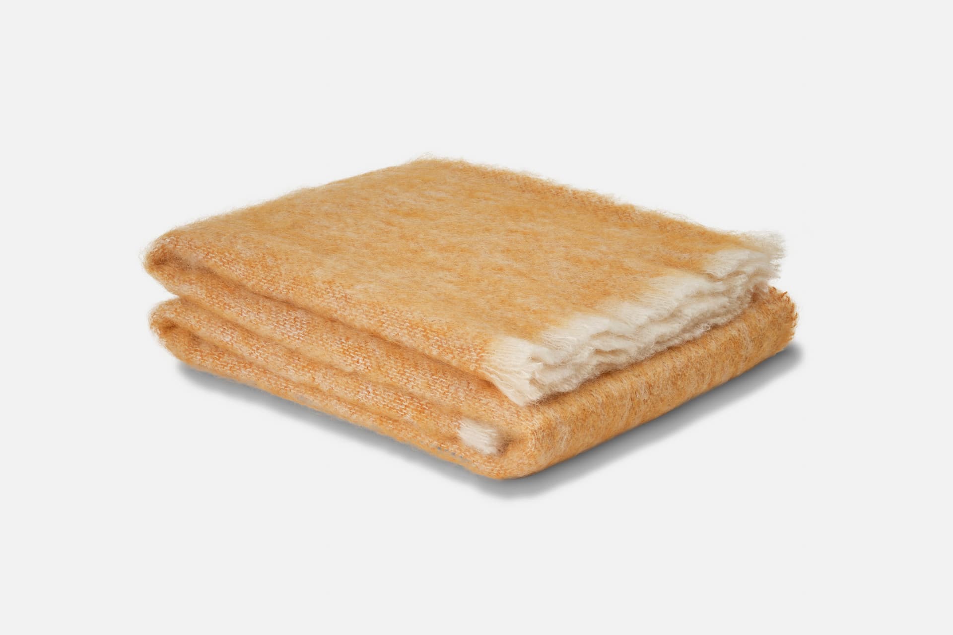 Luxury Ochre Mooneen Mohair Throw Blanket - Soft & Warm Wool Blanket for Couch, Bed, Sofa - Perfect for Cozy Nights, Home Decor & Gift Giving
