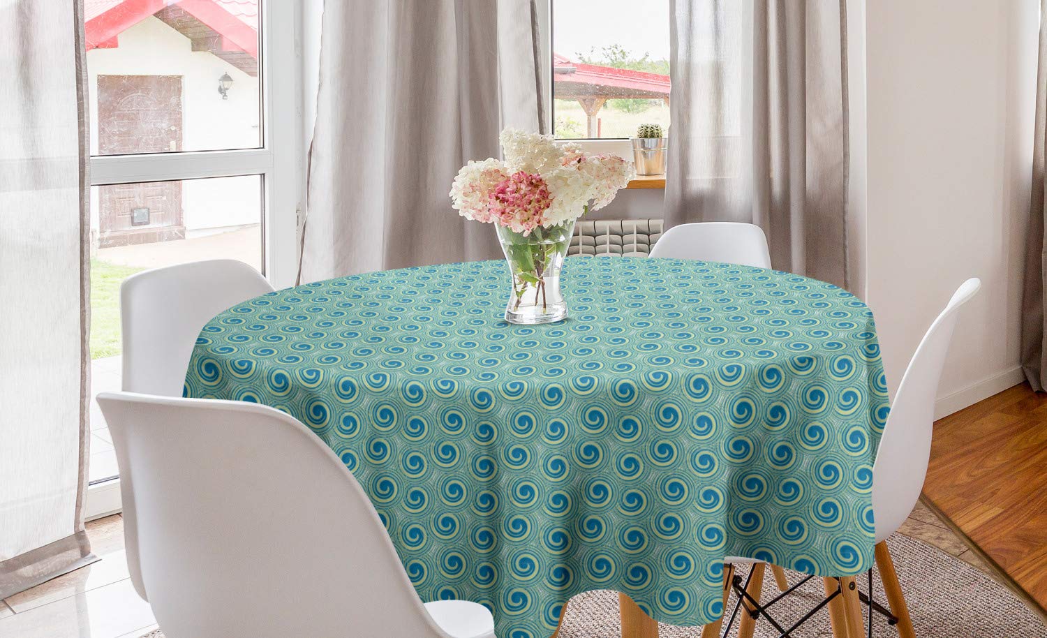 Ambesonne Abstract Round Tablecloth 60