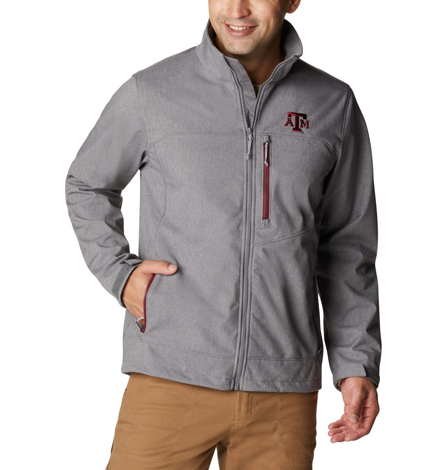 Columbia Men's Collegiate Ascender II Softshell Jacket - Lightweight Water-Resistant Windbreaker for Hiking, Camping & Outdoor Activities