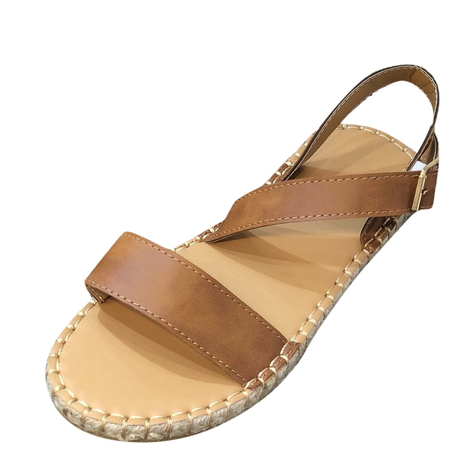 Women's Summer Casual Sandals - Flat Buckle Fashion Sandals for Spring & Summer | Comfortable & Stylish for Beach, Walking, and Everyday Wear