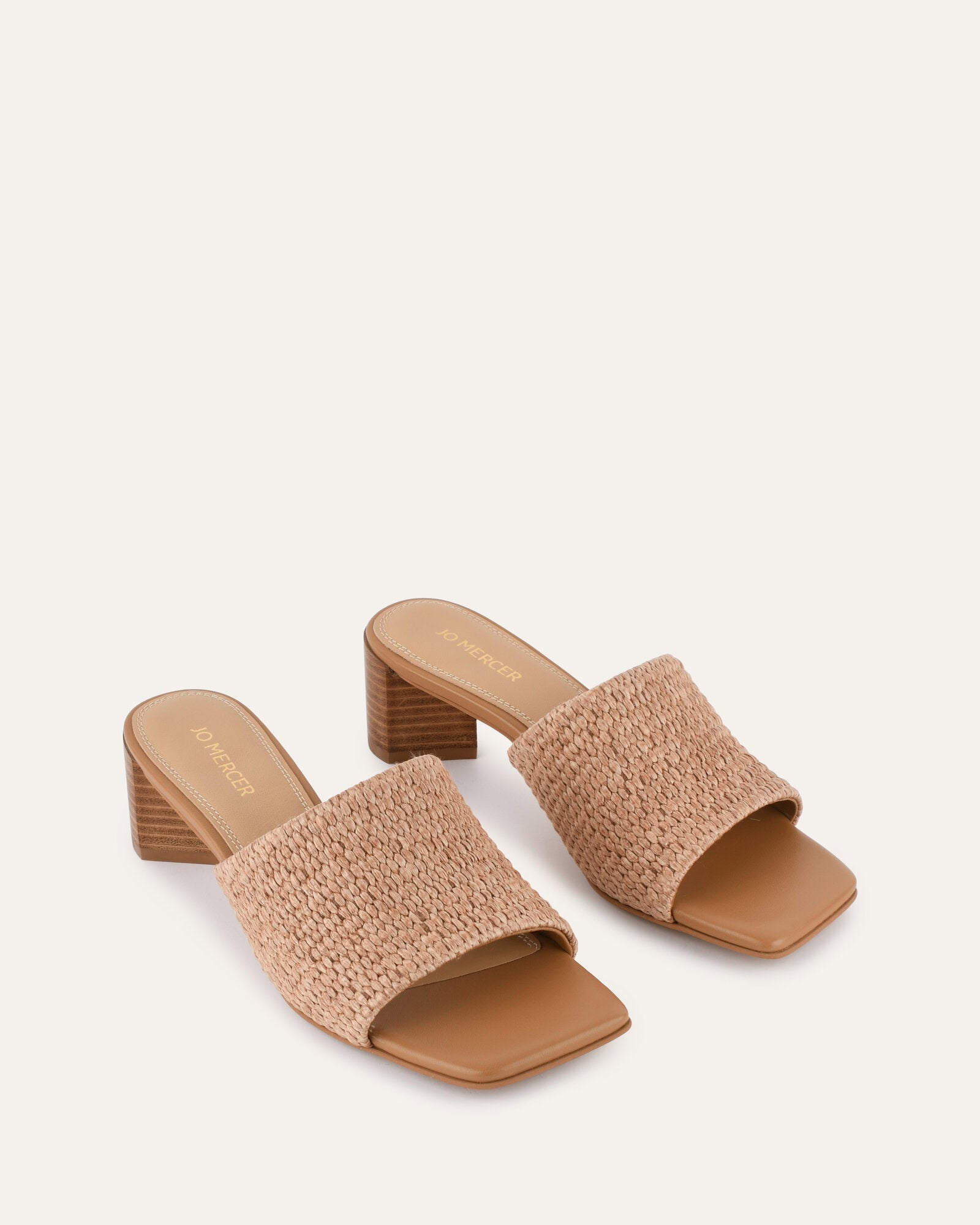 Herbie Women's Mid Heel Sandals - Comfortable Tan Raffia Summer Wedges for Beach, Vacation & Casual Outings