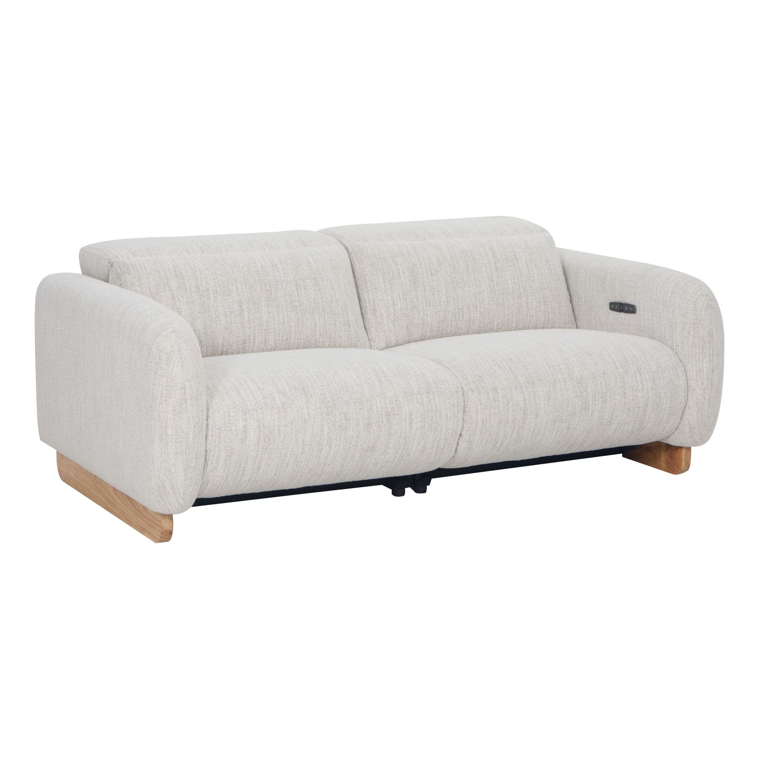 Bellano 3-Seater Recliner Sofa with Natural Textured Slub Fabric - Comfortable Living Room Furniture for Relaxing & Entertaining