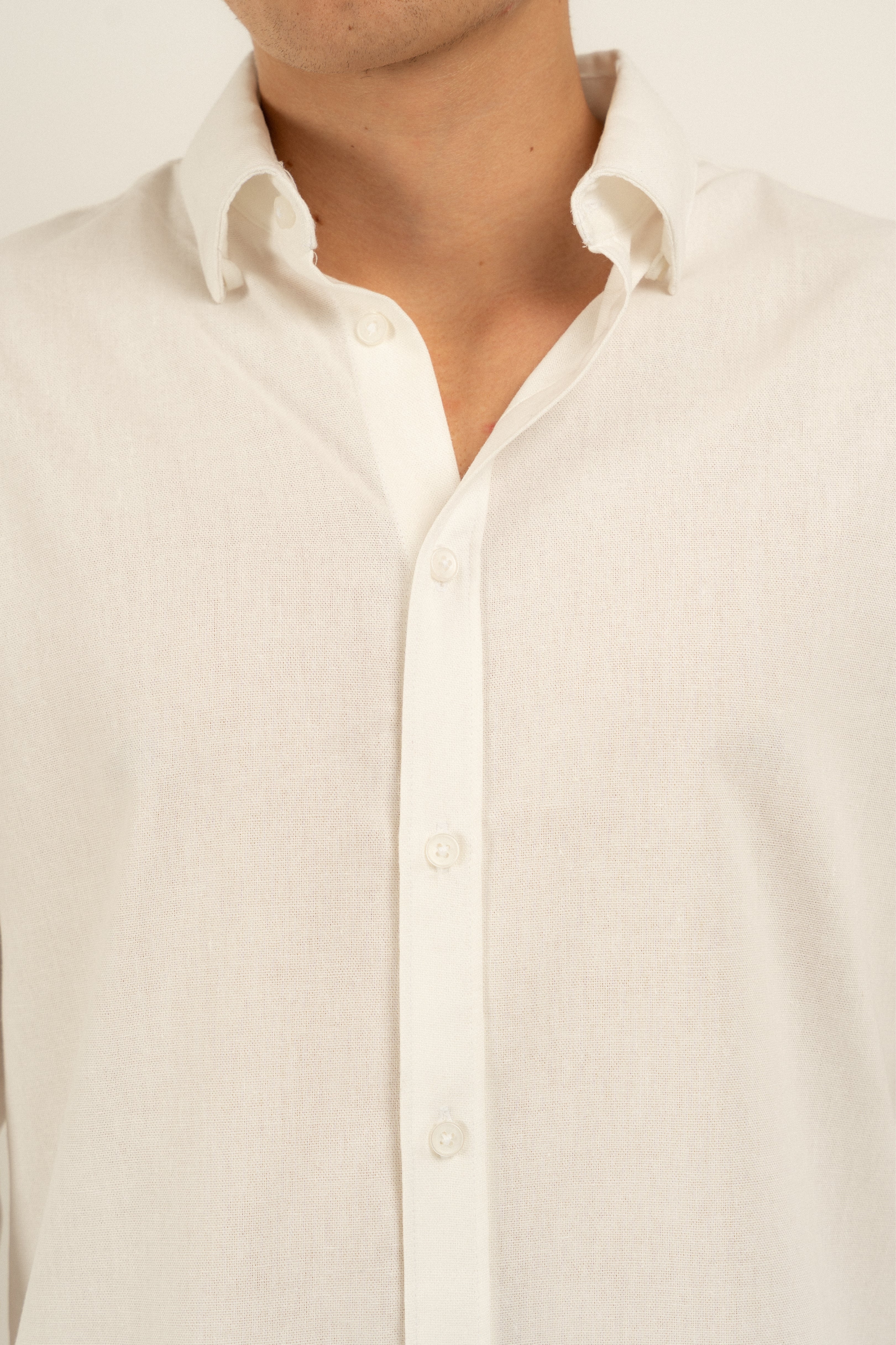 Cannes Ivory Linen Shirt for Women | Breathable Summer Button Down Top | Casual Office Wear & Beach Outfit