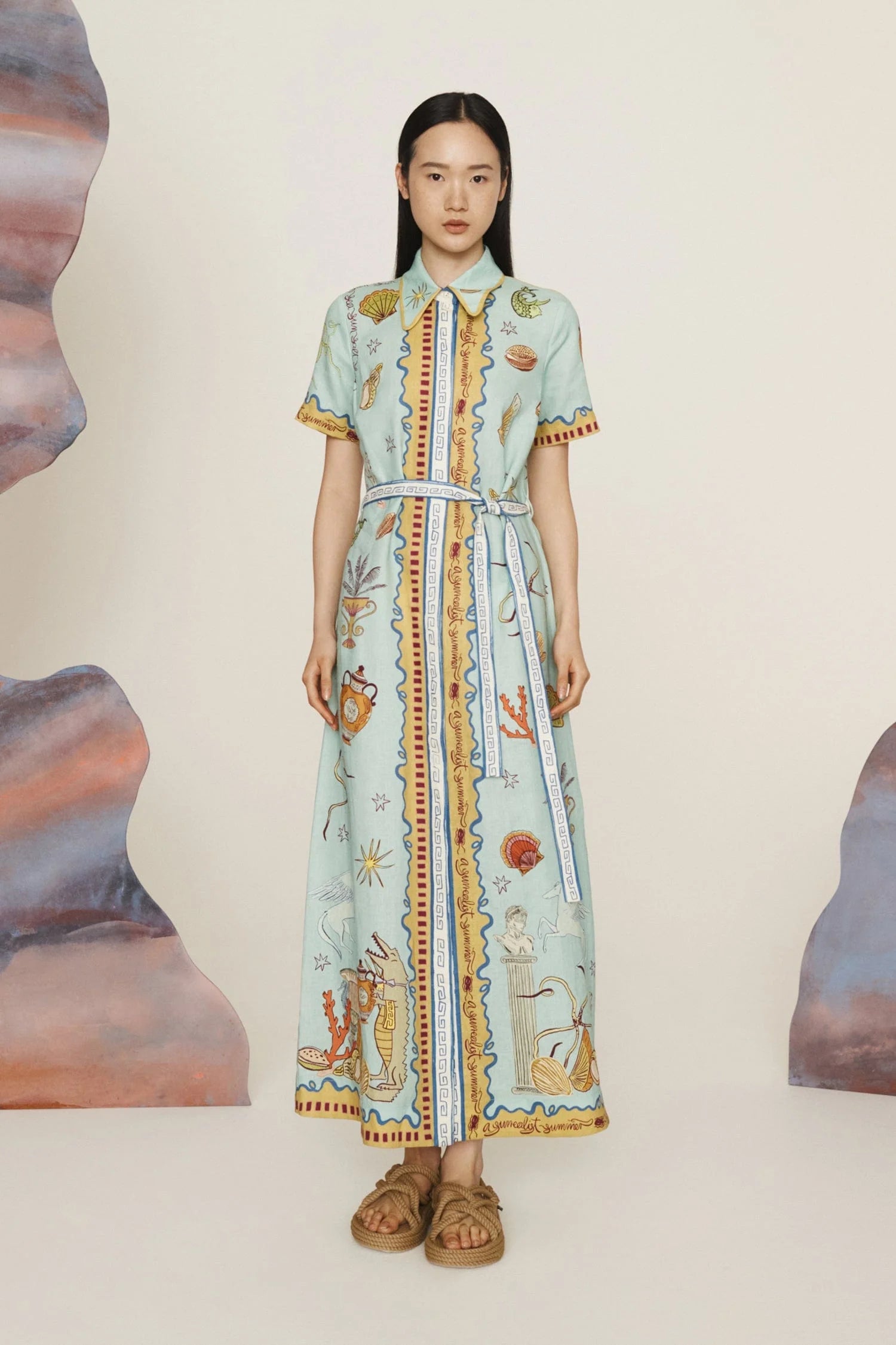 Alémais Surrealist Summer Shirtdress - Flowy Casual Dress for Women | Perfect for Beach, Vacation & Summer Outings