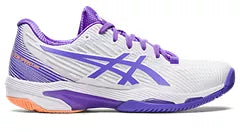 Asics Women's Solution Speed FF 2 Tennis Shoes - White/Amethyst - Lightweight & Breathable for Competitive Play | Perfect for Court Matches & Training Sessions