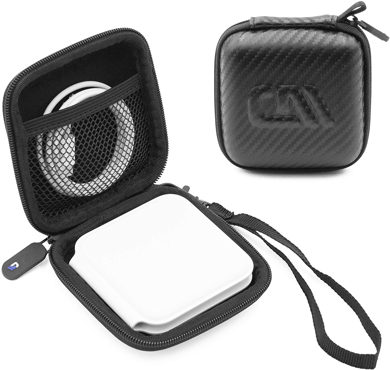 CASEMATIX Hard Shell Travel Case for MagSafe Duo Charger & Cable - Protective Storage with Wrist Strap & Reinforced Zipper - Perfect for Travel, Office & Daily Organization