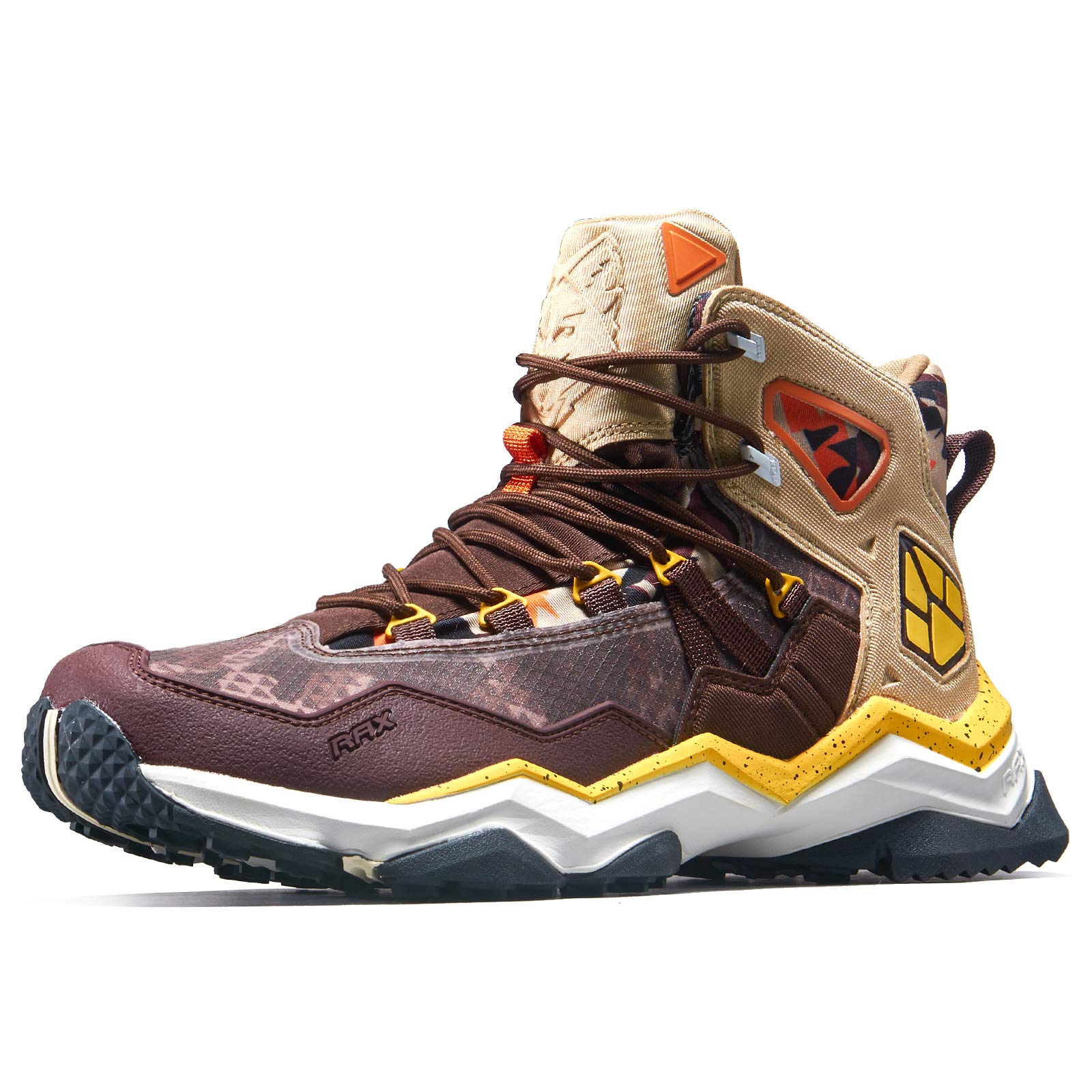 RAX Men's Wild Wolf Waterproof Hiking Boots - Outdoor Mid-Cut Trekking Shoes for Mountain Climbing, Camping & Trail Walking