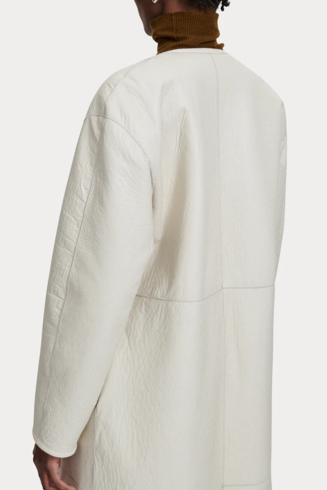 Vanelli Women's Winter Coat - Ivory Wool Blend Long Coat for Cold Weather, Perfect for Office, Travel & Outdoor Activities