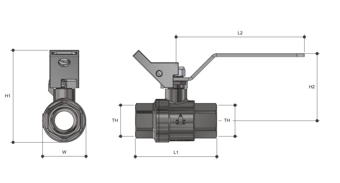 316 Stainless Steel Dual Approved Ball Valve with Lever Handle (15mm-50mm) BSP Threaded - Ideal for Plumbing, Water Supply, and Industrial Applications