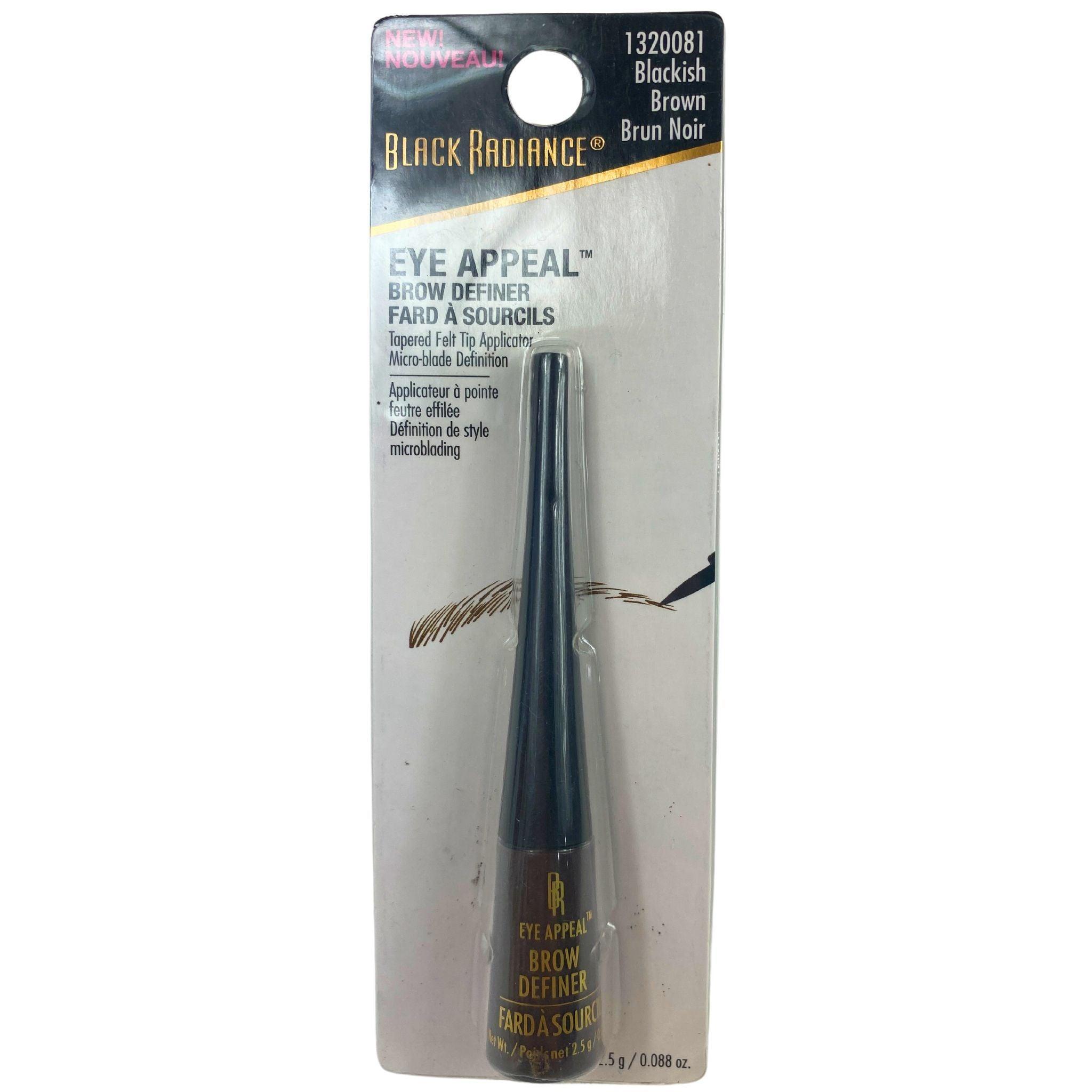 Black Radiance Eye Appeal Brow Definer - Blackish Brown 0.088OZ (50 Pcs) - Professional Eyebrow Pencils for Perfect Brows, Makeup Kit Essential for Salon & Home Use