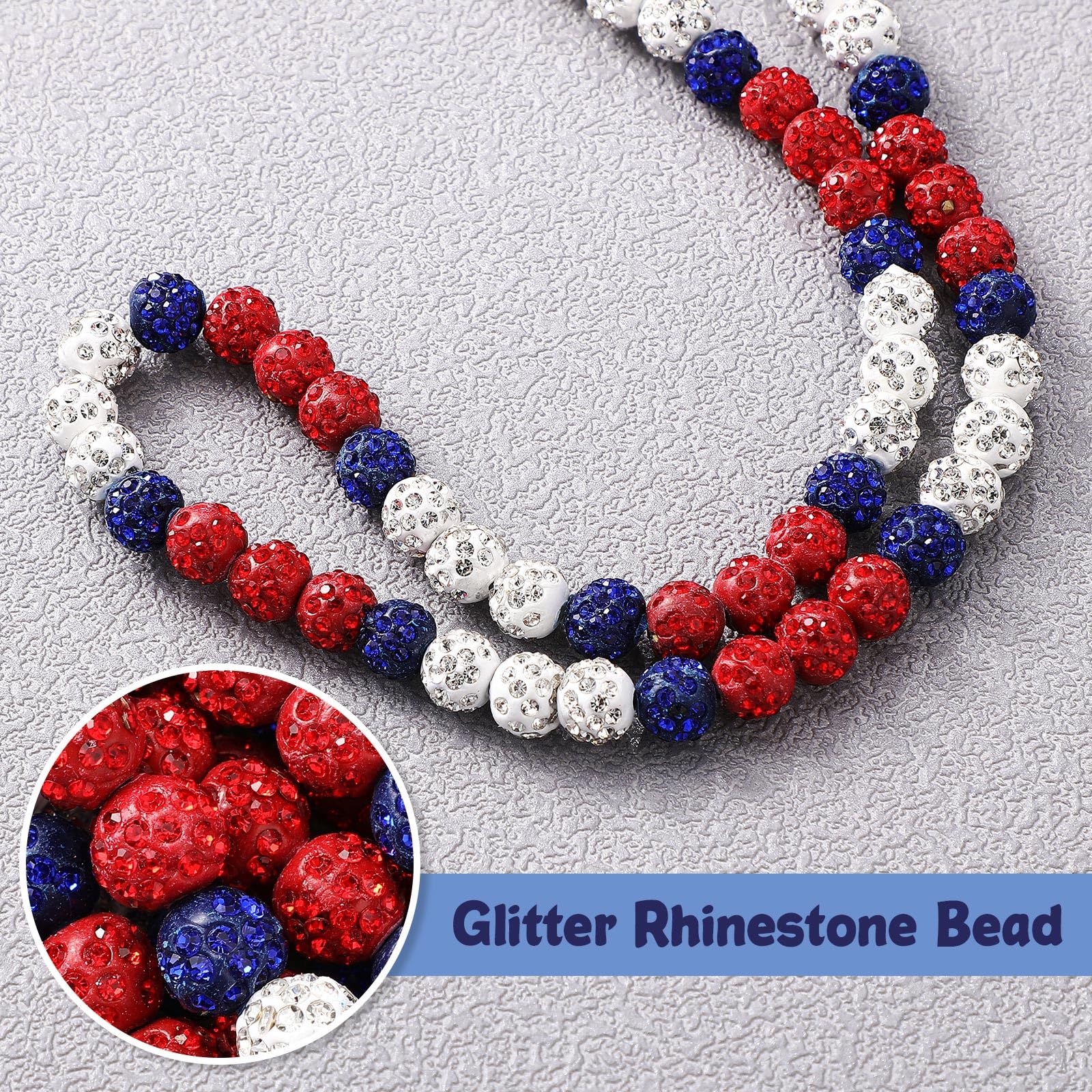 12 Pcs Bling Baseball Necklace - Iced Out Beaded Baseball Jewelry for Team Players, Lovers & Fans - Perfect for Games, Parties & Sports Events