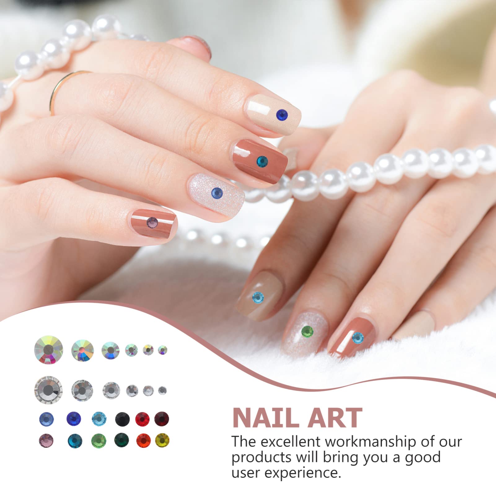Nail Dotting Tool & Rhinestones Kit - Crystal Gems, Glitter Nail Jewels, Art Diamonds for Nail Decorations, DIY Manicure & Crafts | Perfect for Salon, Home Nail Art & Party Makeup