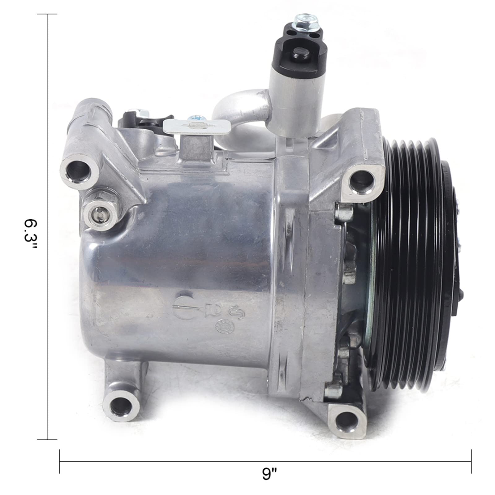 2007-2009 Suzuki SX4 2.0L AC Compressor with Clutch Set - 5-Groove Air Conditioning Replacement Part for Cooling System Repair & Summer Driving Comfort