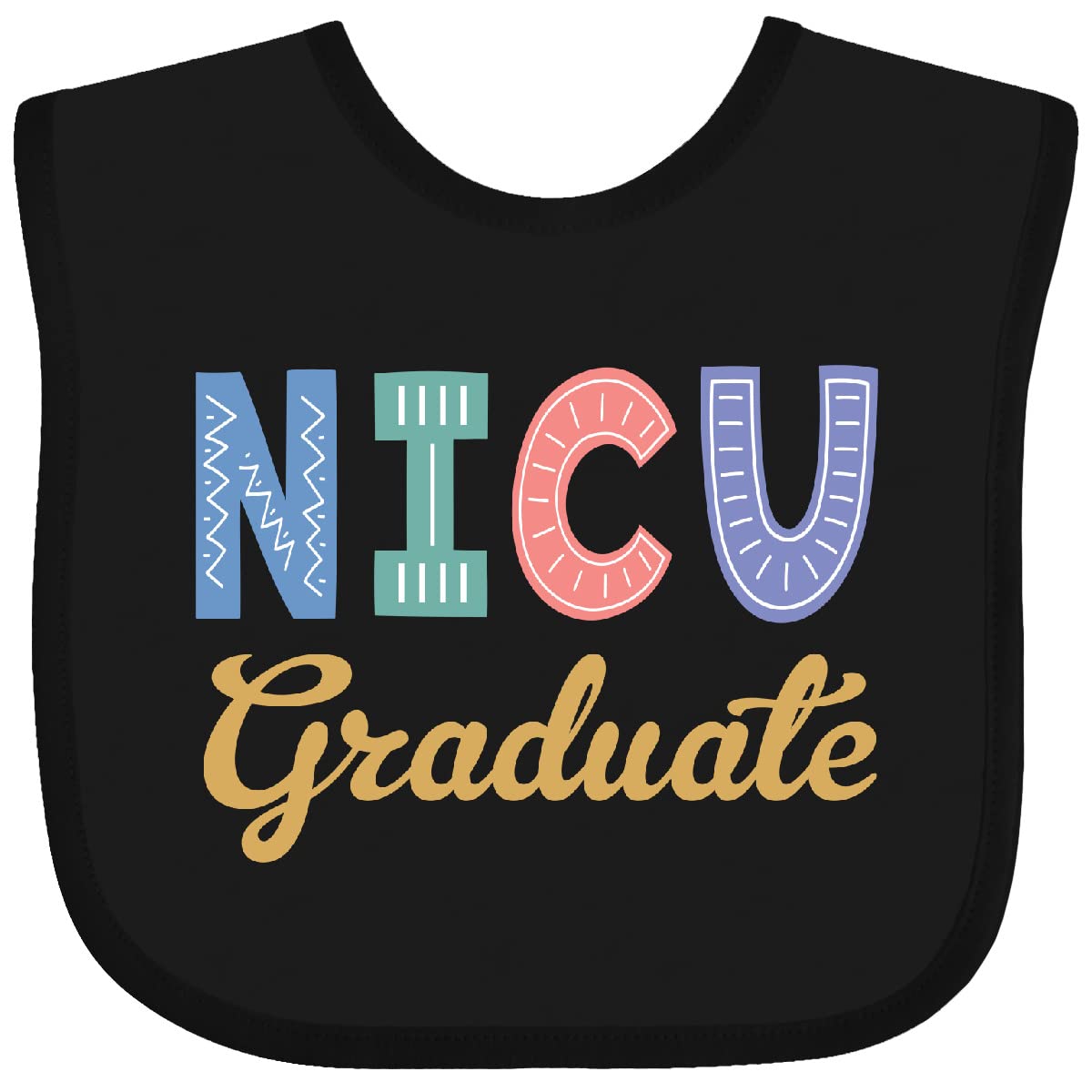 Inktastic NICU Graduate Baby Clothes - Soft Cotton Infant Bodysuit & Bib Set for Newborns - Perfect for Preemie Milestones, Hospital Photos & First Outfits