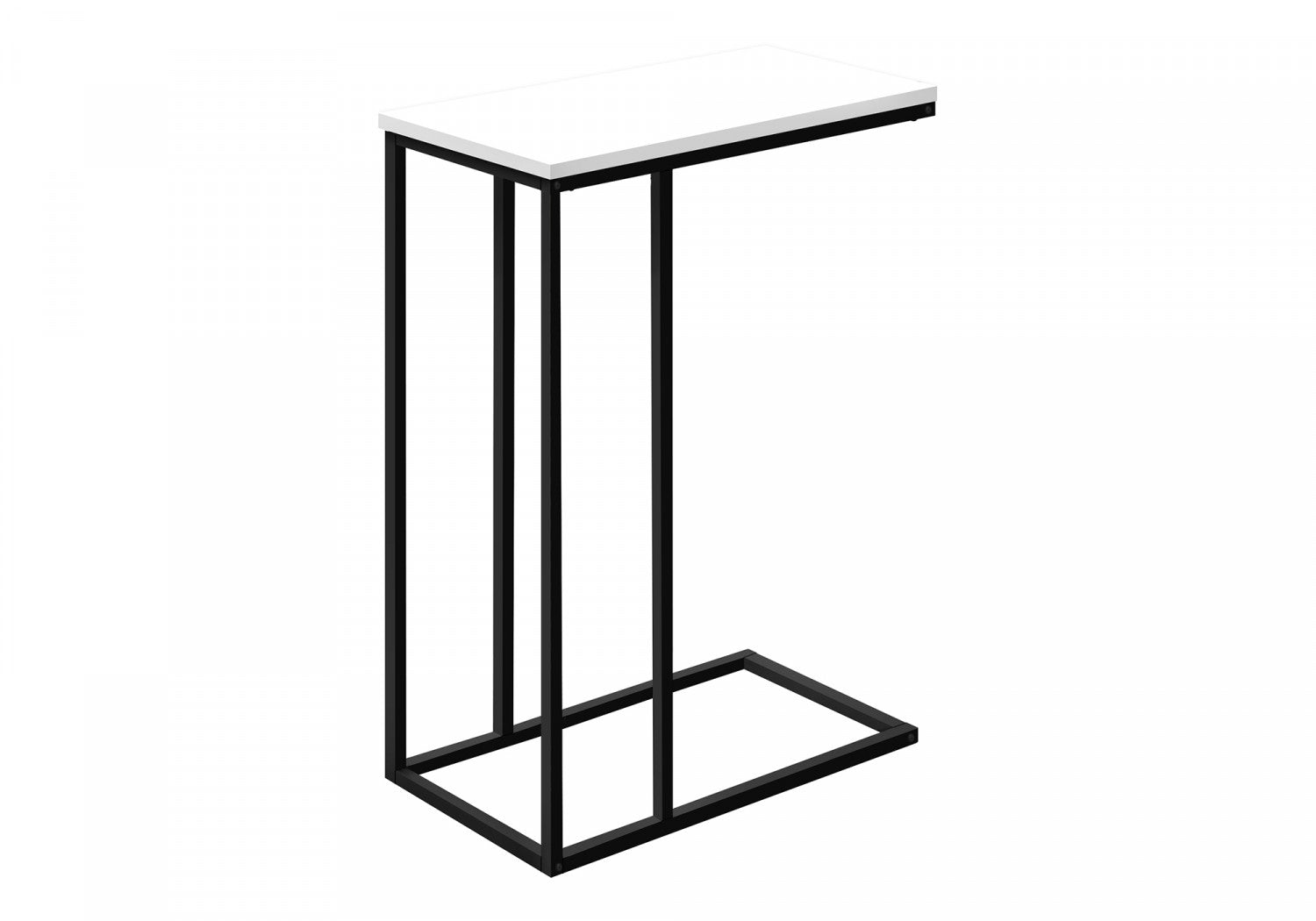 Modern White Calix Side Table - Small End Table for Living Room, Bedroom, or Office - Perfect for Coffee, Books, and Decor