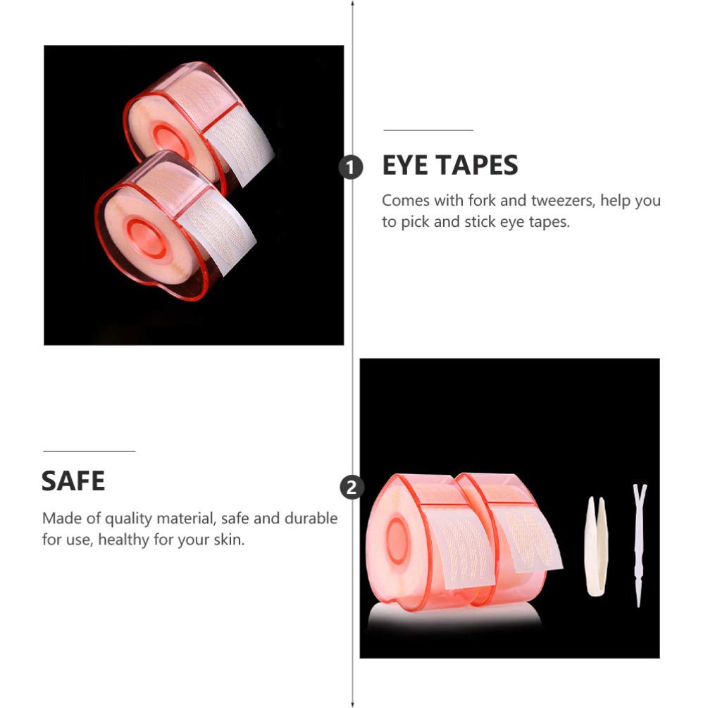 2 Pack Invisible Eyelid Tape Strips - Double Eyelid Stickers for Hooded & Droopy Eyes | Natural Eye Lift Tape with Strong Adhesive | Perfect for Asian Monolid Makeup & Everyday Eye Enhancement