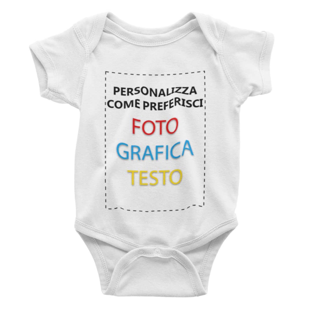 Customizable Baby Bodysuit with Photo & Text - Personalized Newborn Gift for Birthdays & Baby Showers - Perfect for Photo Shoots & Special Occasions