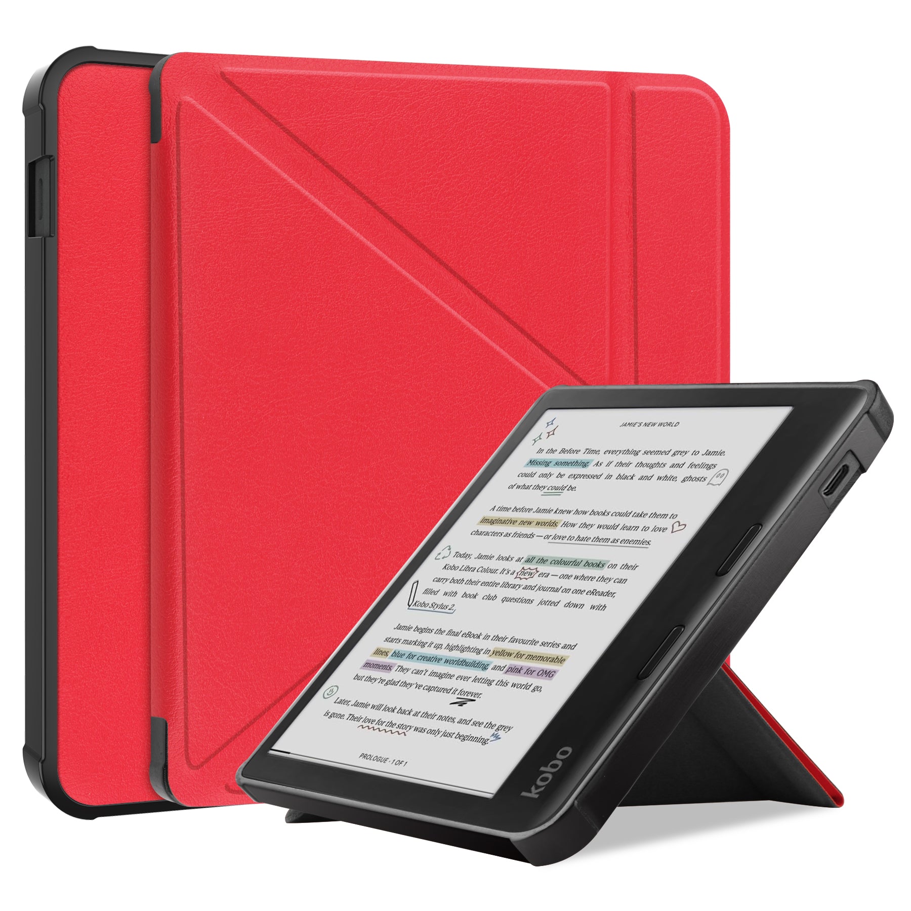 KOBO Protective Case - Durable Solid Red Cover for Enhanced Device Protection | Perfect for Travel, Work & Everyday Use