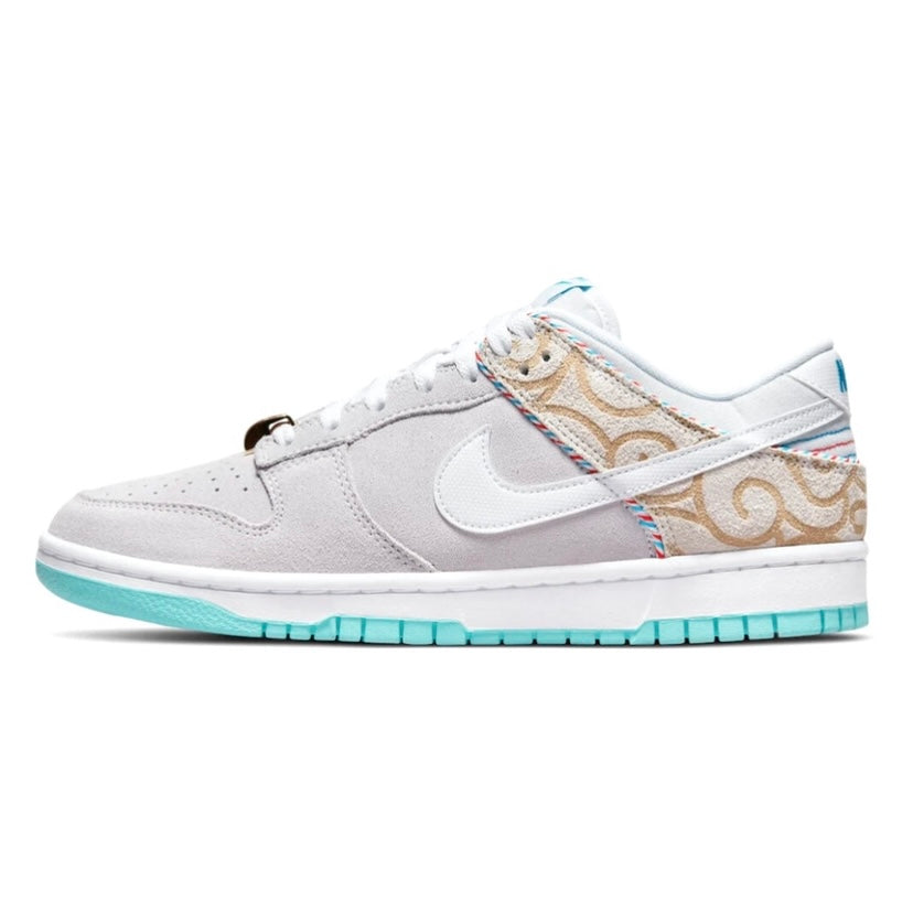 Nike Dunk Low Retro Men's Shoes - Teal Blue, Vast Grey & White Colorway | Stylish Sneakers for Casual Wear, Street Fashion & Gym Workouts