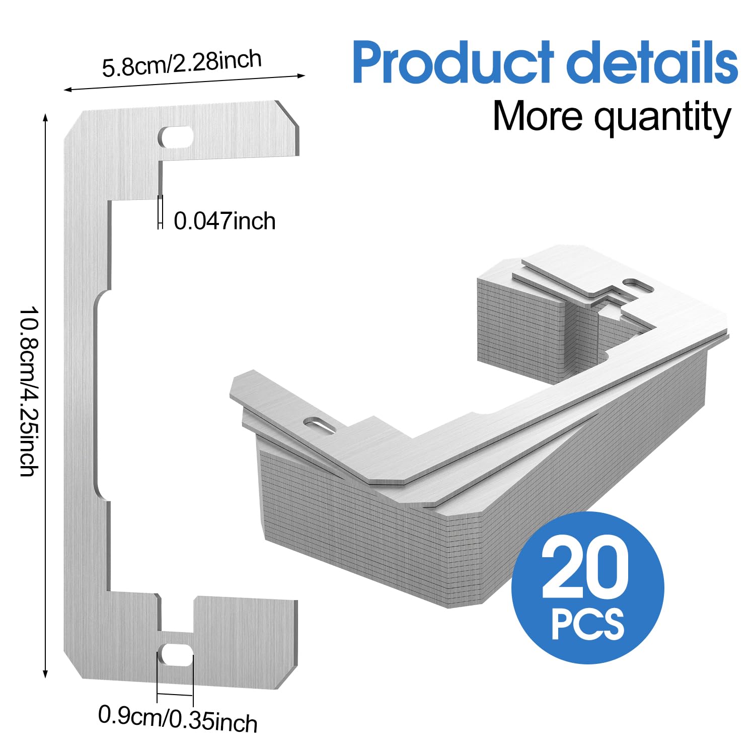 20 Pcs Metal Wall Plate Spacers - Flush Fit Leveling Plates for Electrical Outlets & Boxes - Home DIY Fixing