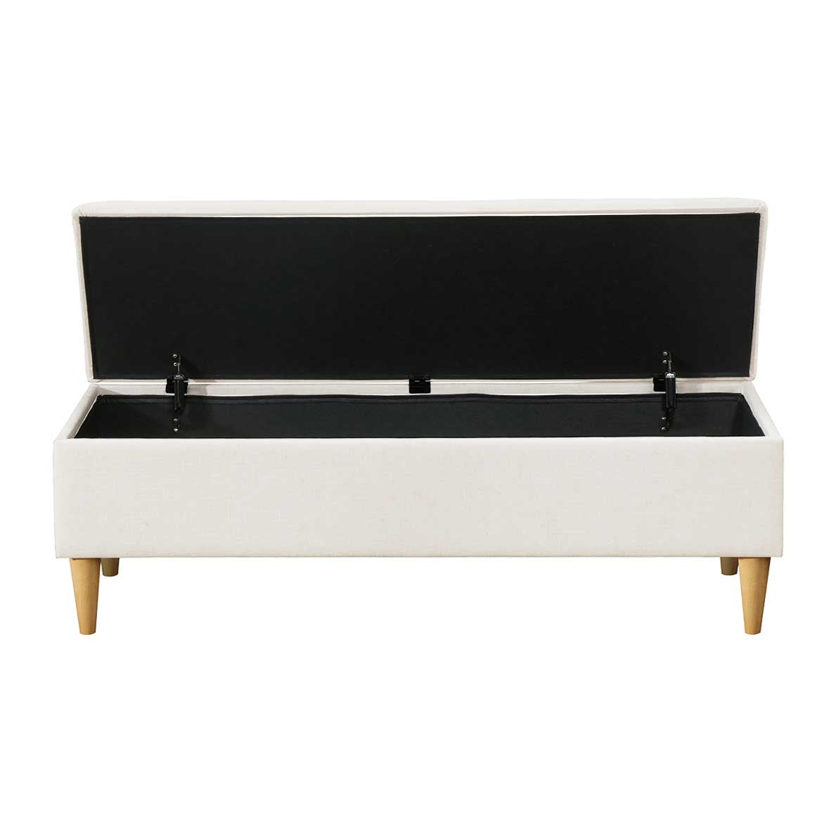 Charlotte Fabric Storage Bench - Stylish & Functional Entryway Seat with Hidden Storage | Perfect for Living Room, Bedroom, or Hallway Organization