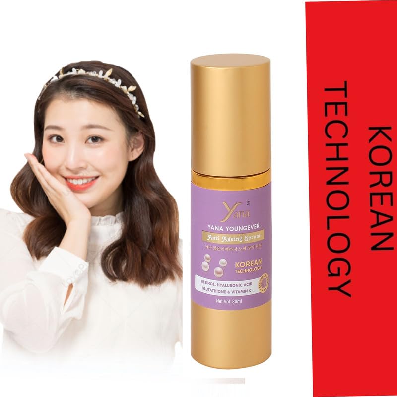 YANA YOUNGEVER Anti-Aging Serum Spray Cream with Korean Technology - Vitamin C Face Spray for Hydration & Brightening | Daily Skincare Routine, Morning & Night Use